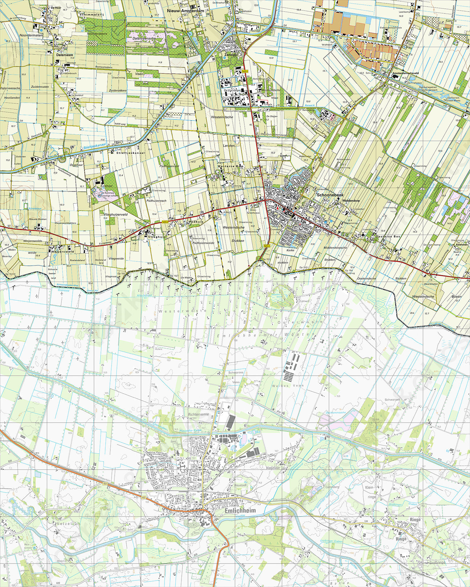 Topografische Kaart 22F Schoonebeek Topografische Kaart 22F Schoonebeek