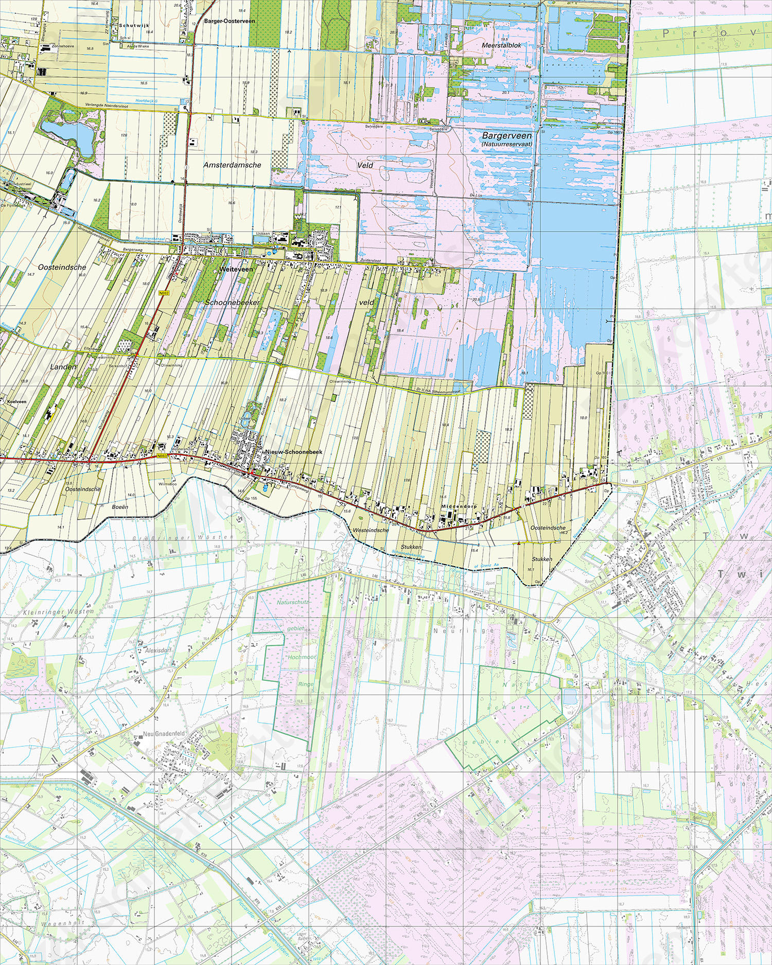 Topografische Kaart 23A Weiteveen Topografische Kaart 23A Weiteveen