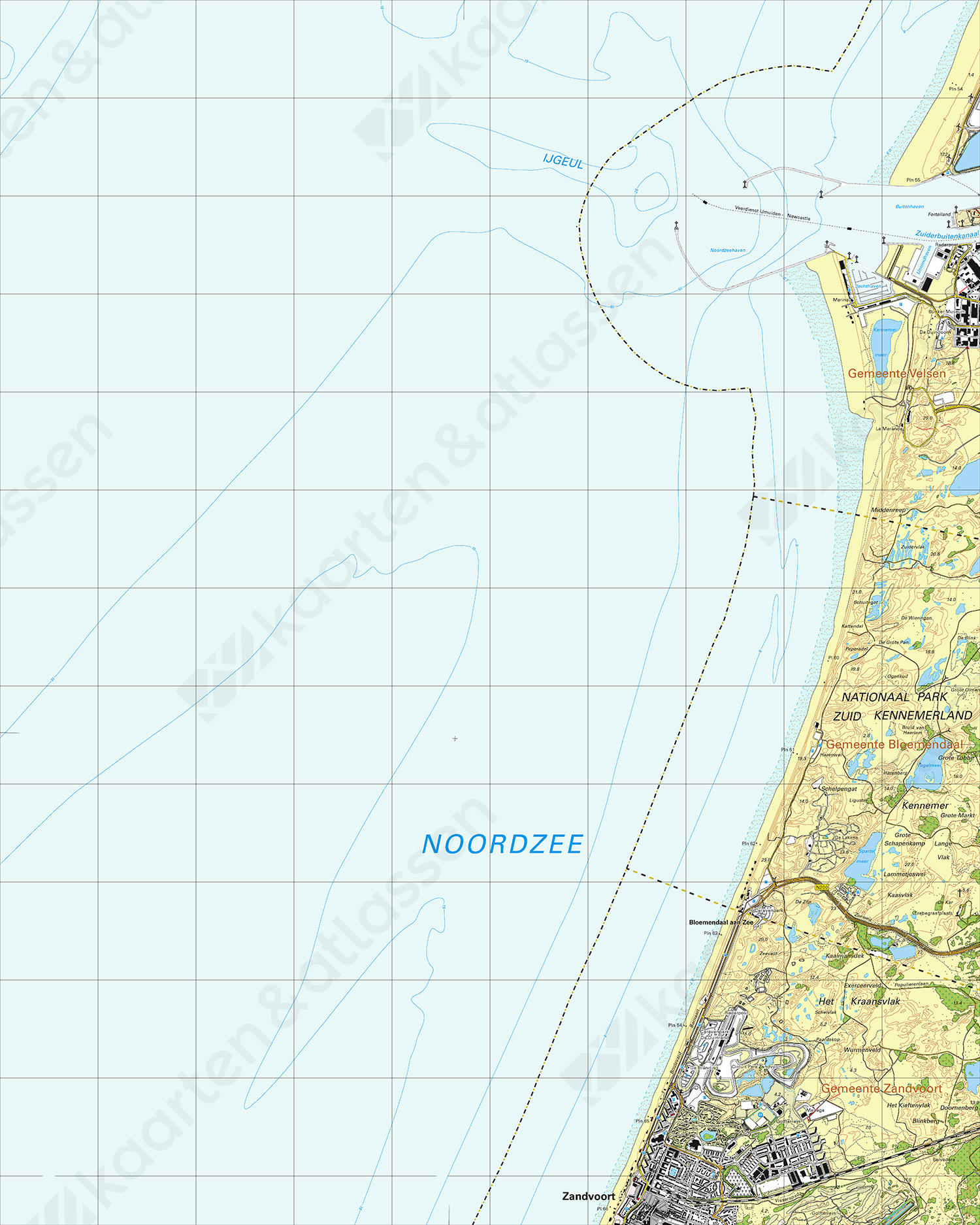 Topografische Kaart 24F Zandvoort Topografische Kaart 24F Zandvoort