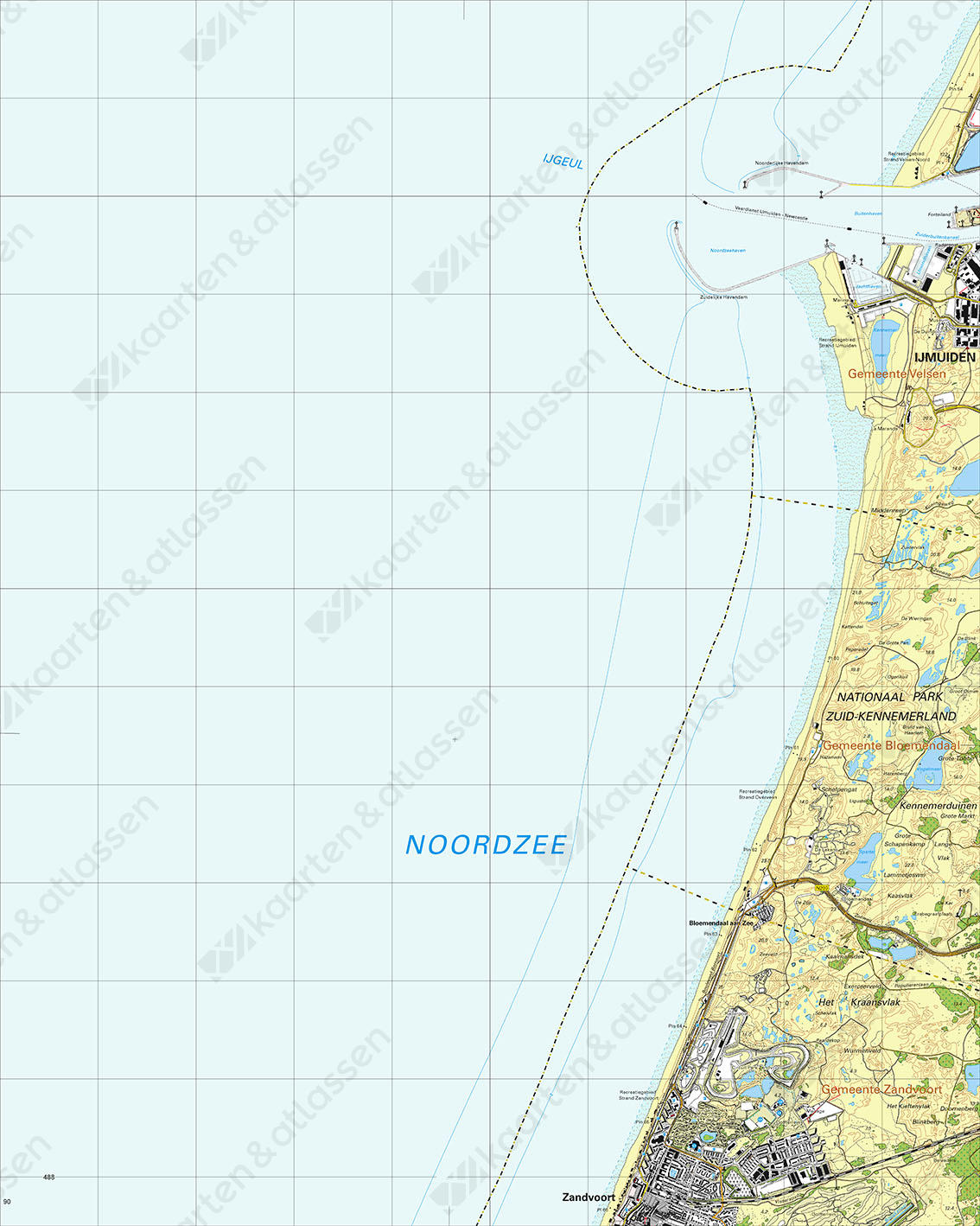 Digitale Topografische Kaart 24F Zandvoort Digitale Topografische Kaart 24F Zandvoort