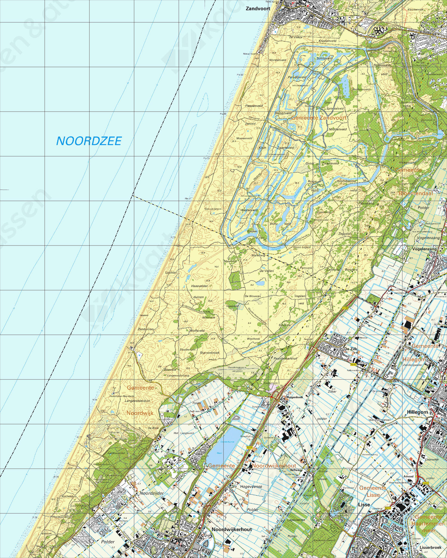 Digitale Topografische Kaart 24H Noordwijkerhout