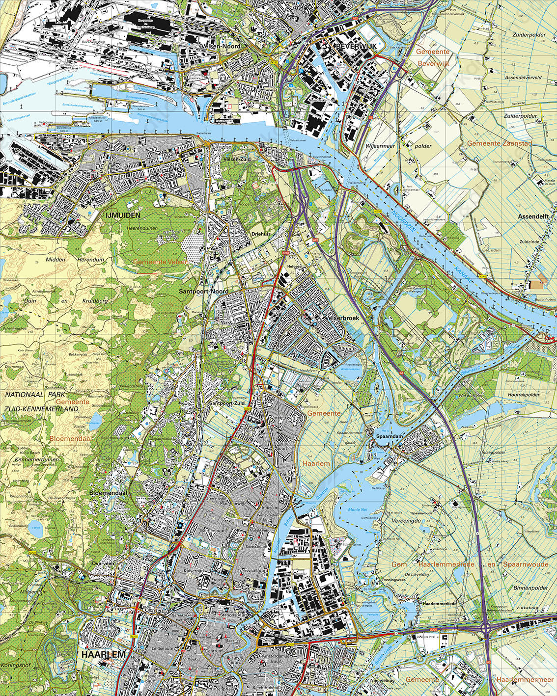 Digitale Topografische Kaart 25A Ijmuiden