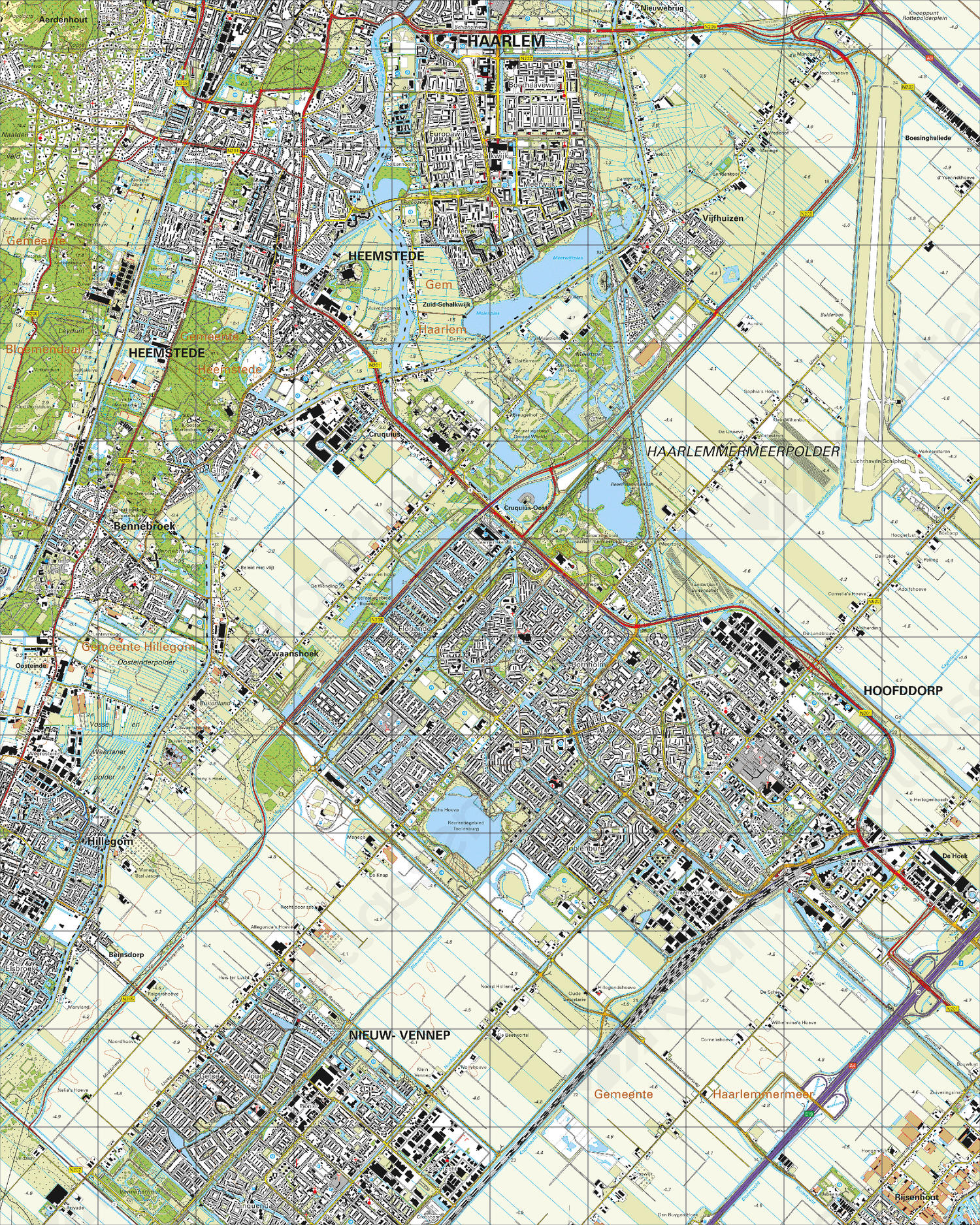 Topografische Kaart 25C Hoofddorp Digitale Topografische Kaart 25C Hoofddorp