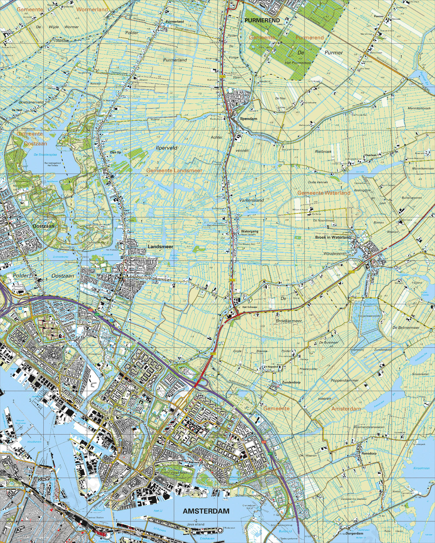 Digitale Topografische Kaart 25E Landsmeer