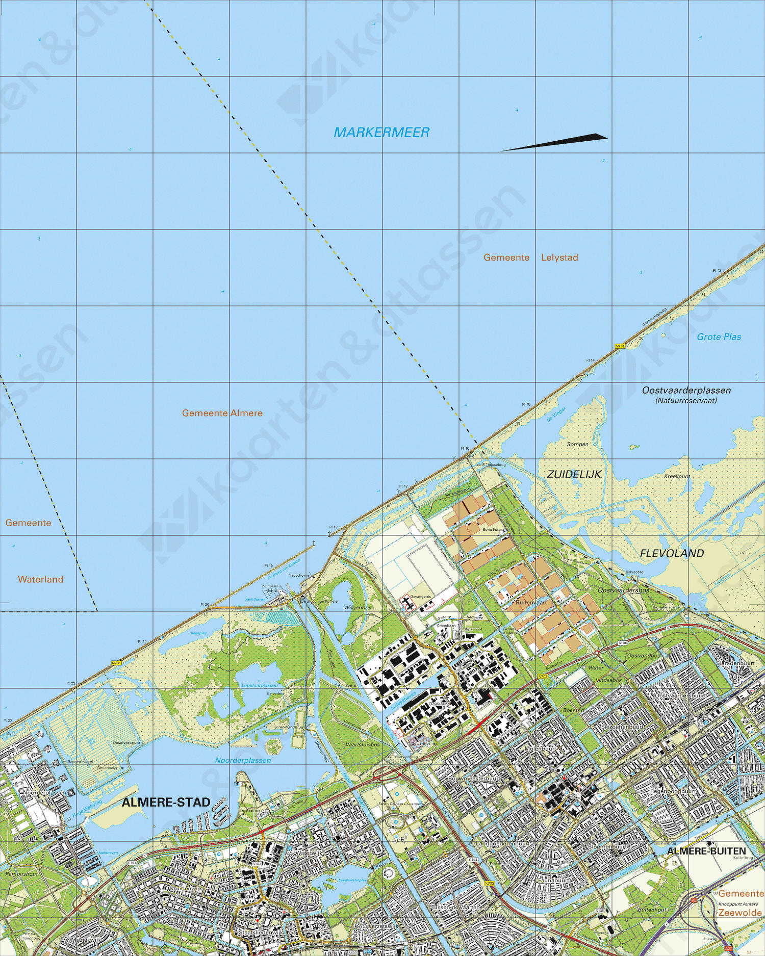 Digitale Topografische Kaart 26A Almere-Buiten