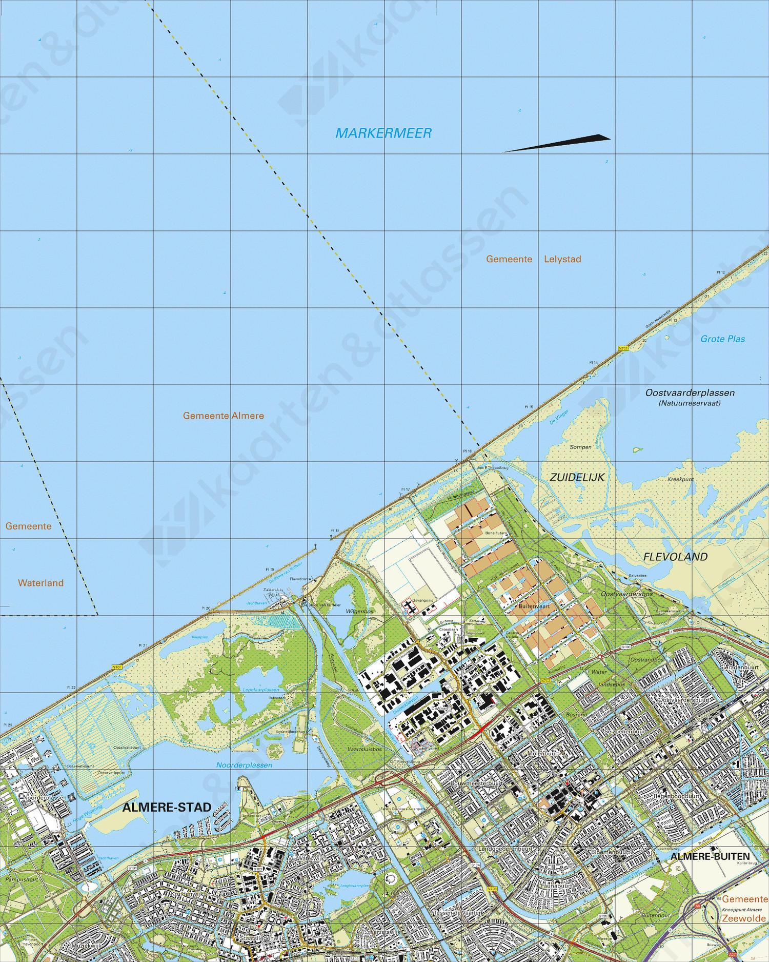 Topografische Kaart 26A Almere-Buiten