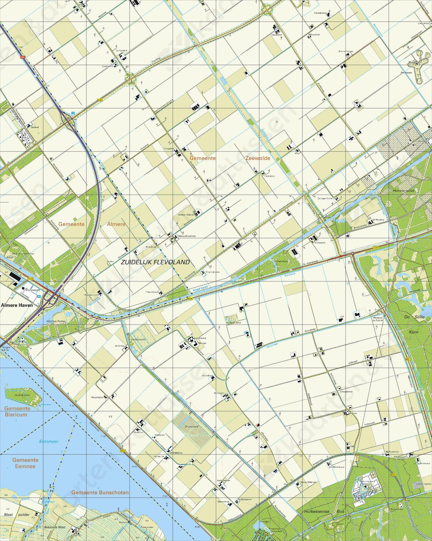 Topografische Kaart 26D Flevoland-Zuid