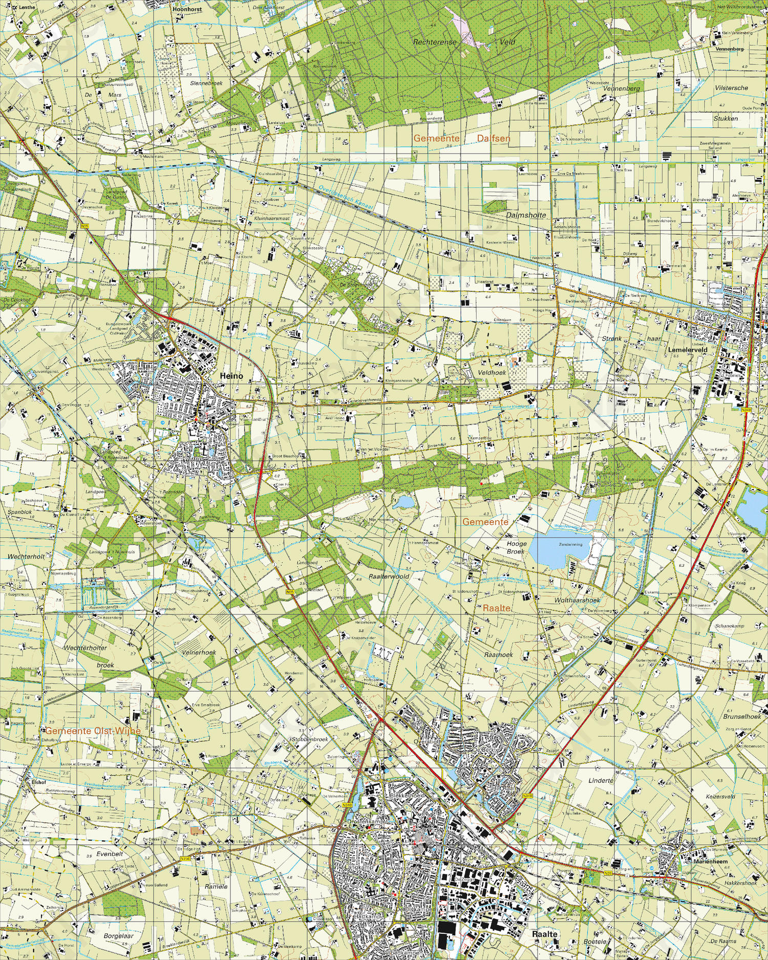 Digitale Topografische Kaart 27F Raalte