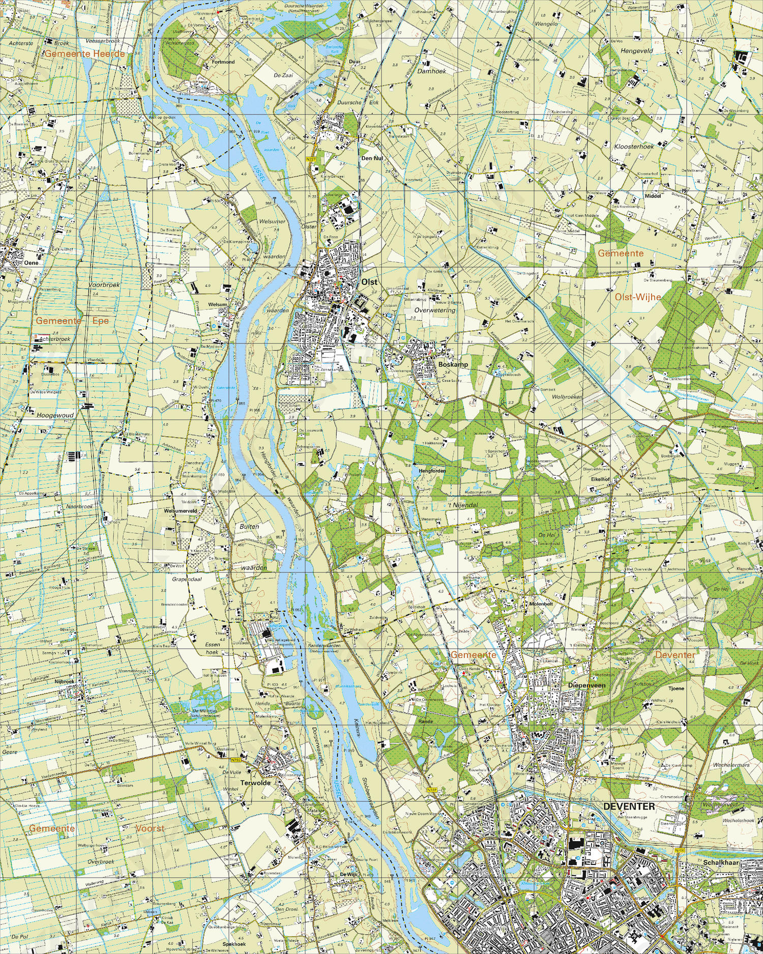 Topografische Kaart 27G Olst