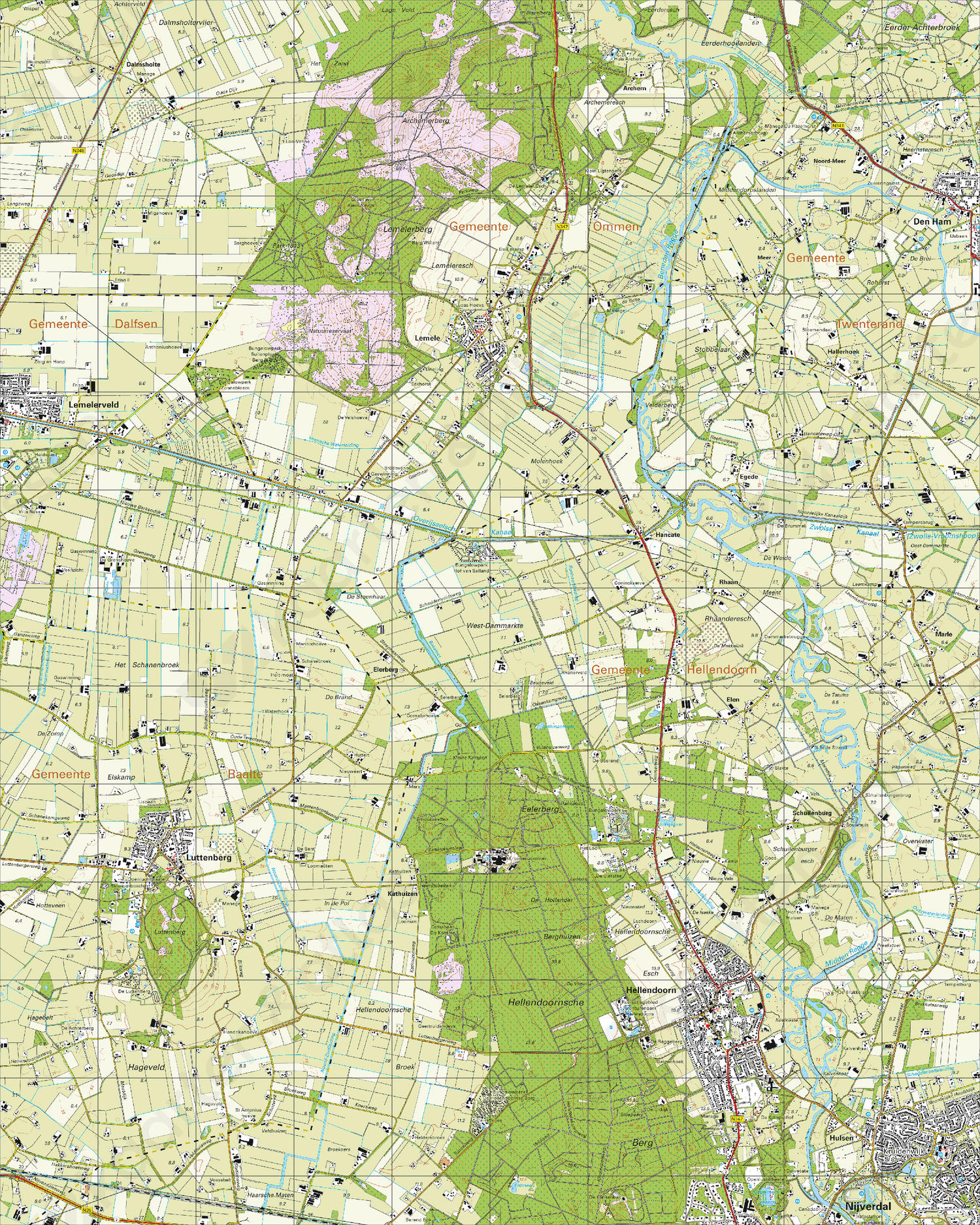 Digitale Topografische Kaart 28A Hellendoorn
