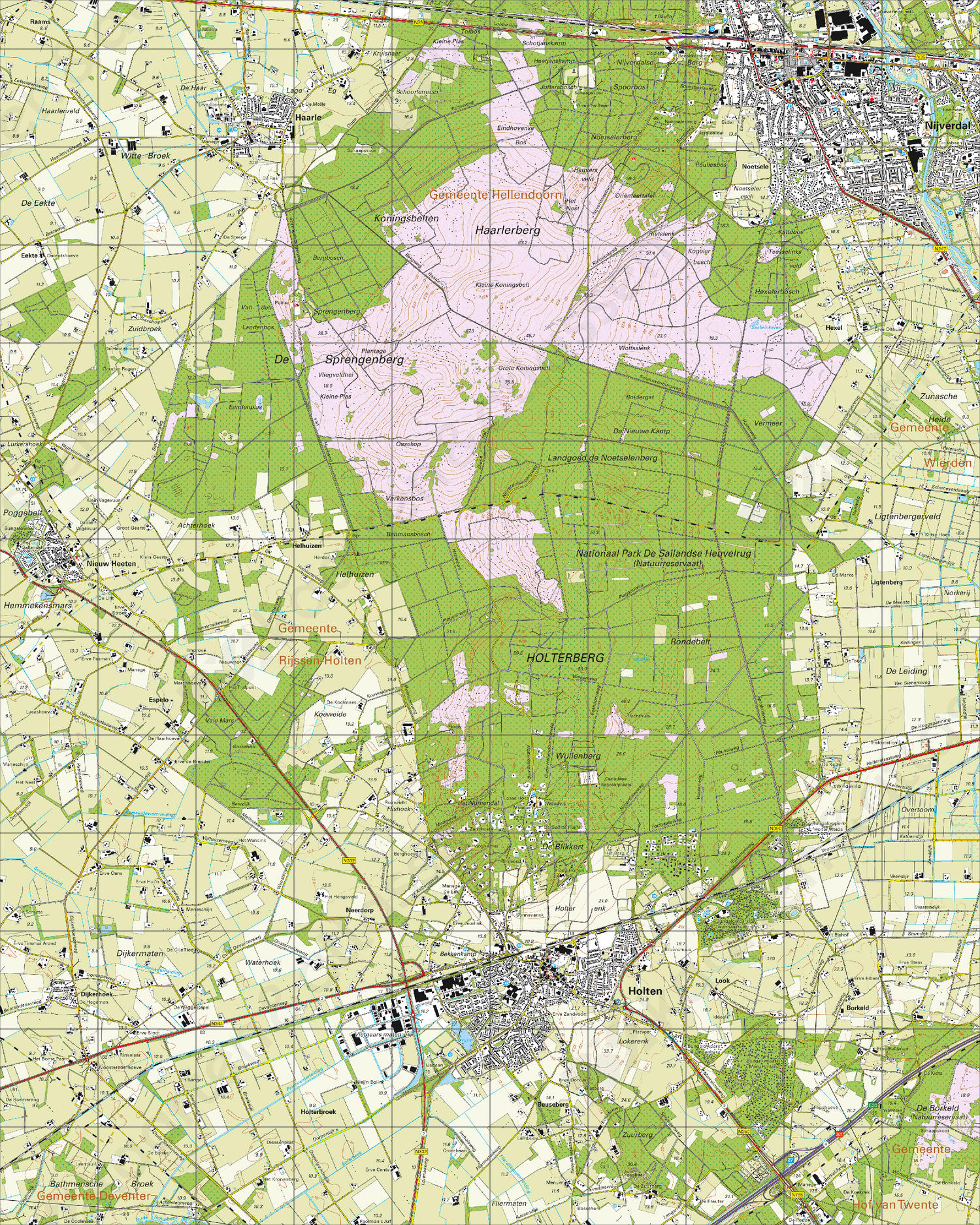 Topografische Kaart 28C Holten