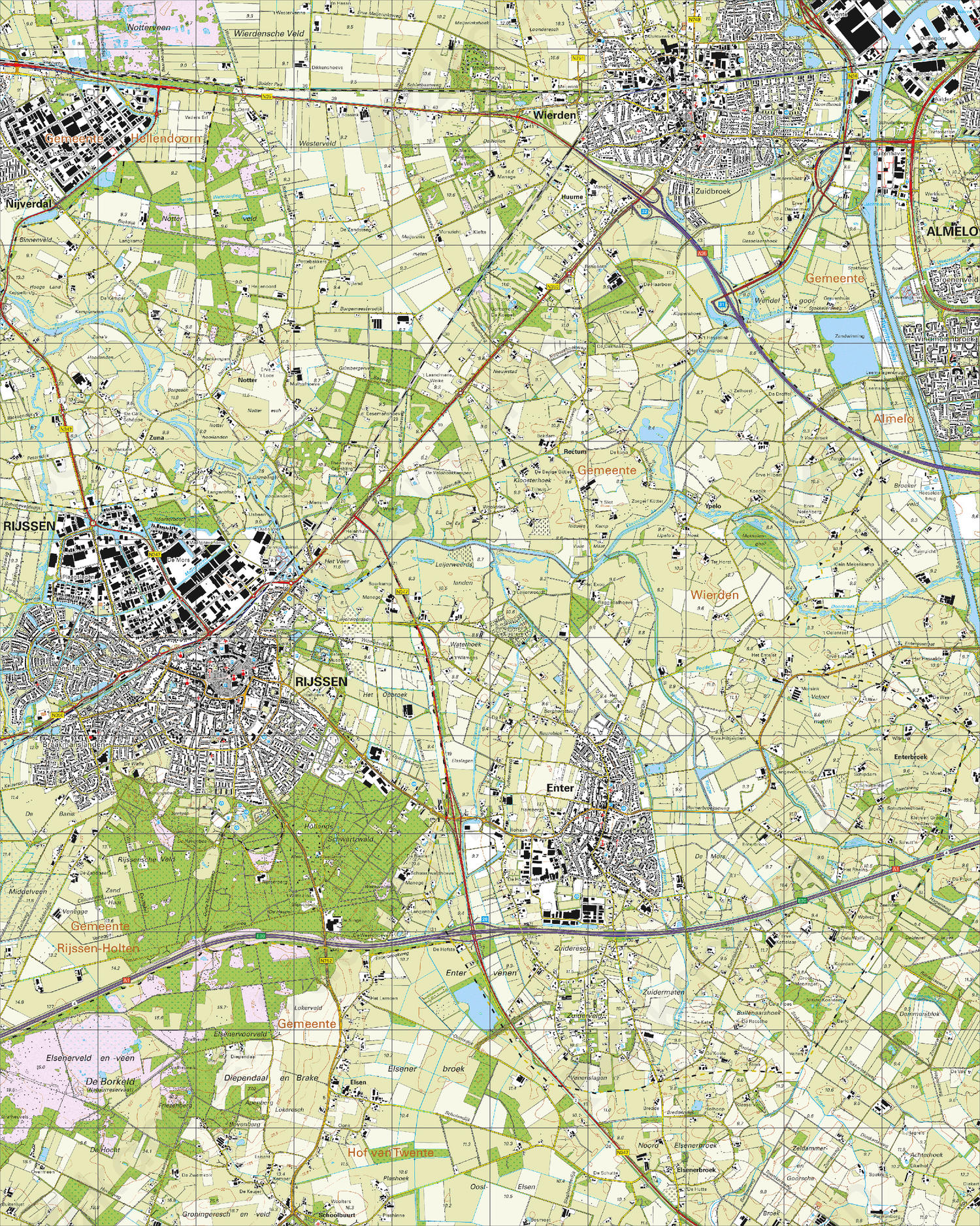 Digitale Topografische Kaart 28D Rijssen