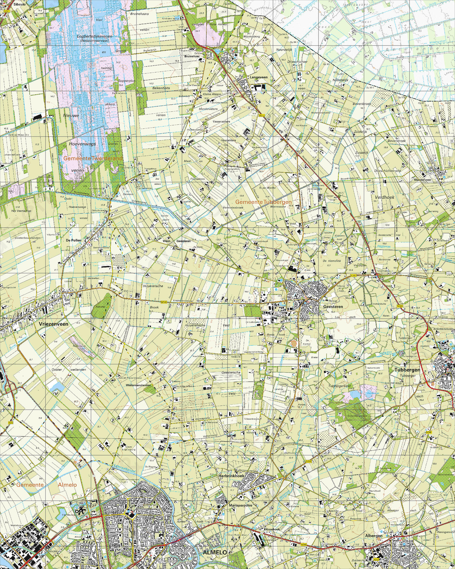 Digitale Topografische Kaart 28E Geesteren