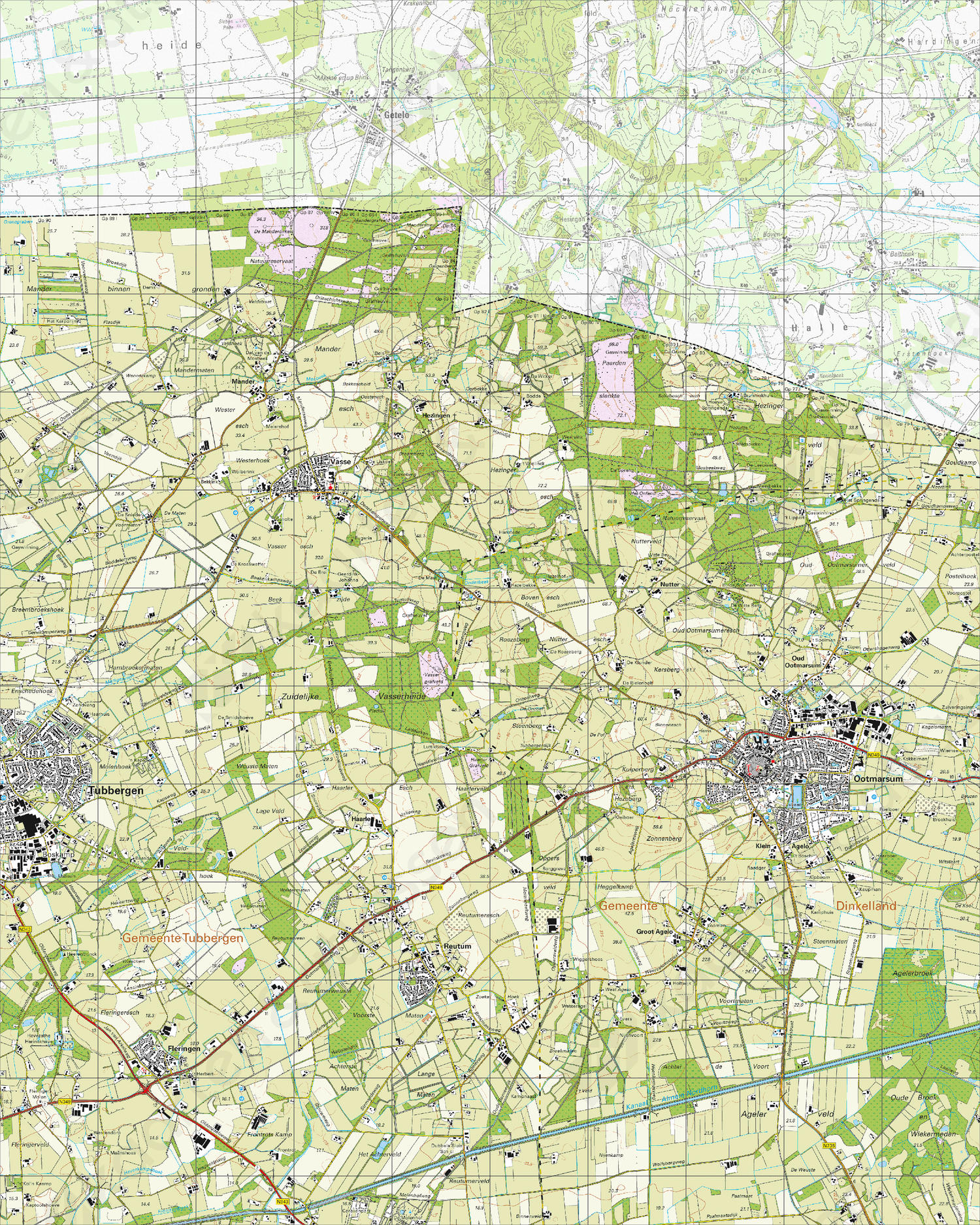 Digitale Topografische Kaart 28F Ootmarsum