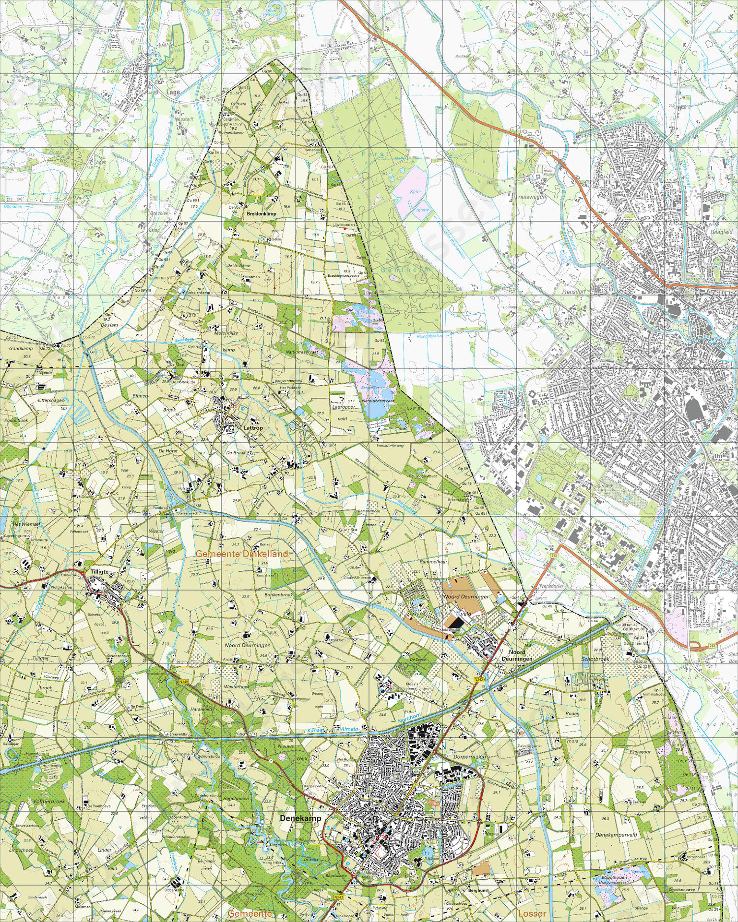 Topografische Kaart 29A Denekamp