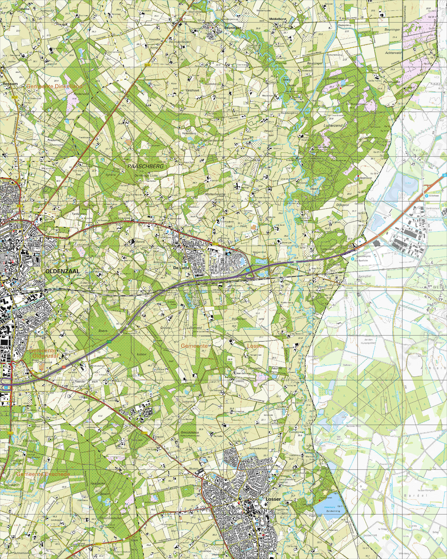 Digitale Topografische Kaart 29C Oldenzaal