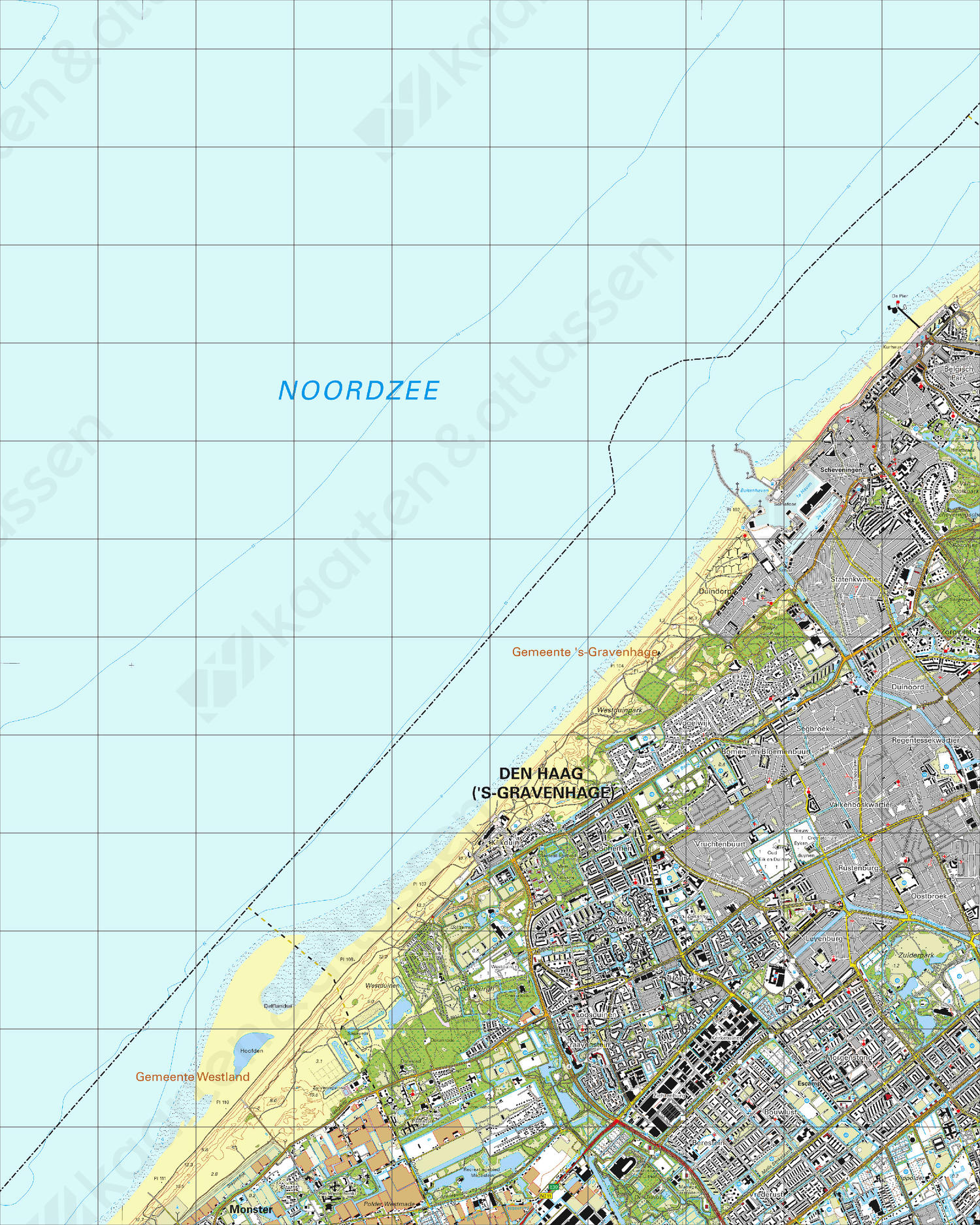 Topografische Kaart 30D Scheveningen Topografische Kaart 30D Scheveningen