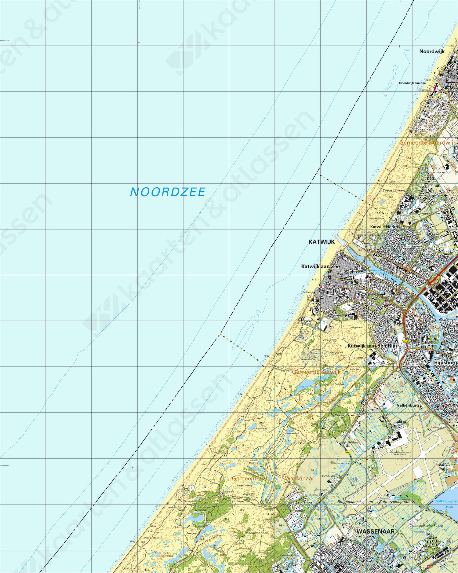 Topografische Kaart 30E Katwijk aan Zee