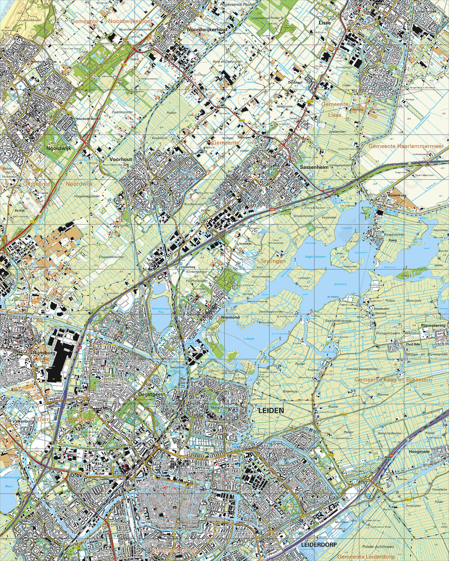 Topografische Kaart 30F Leiden