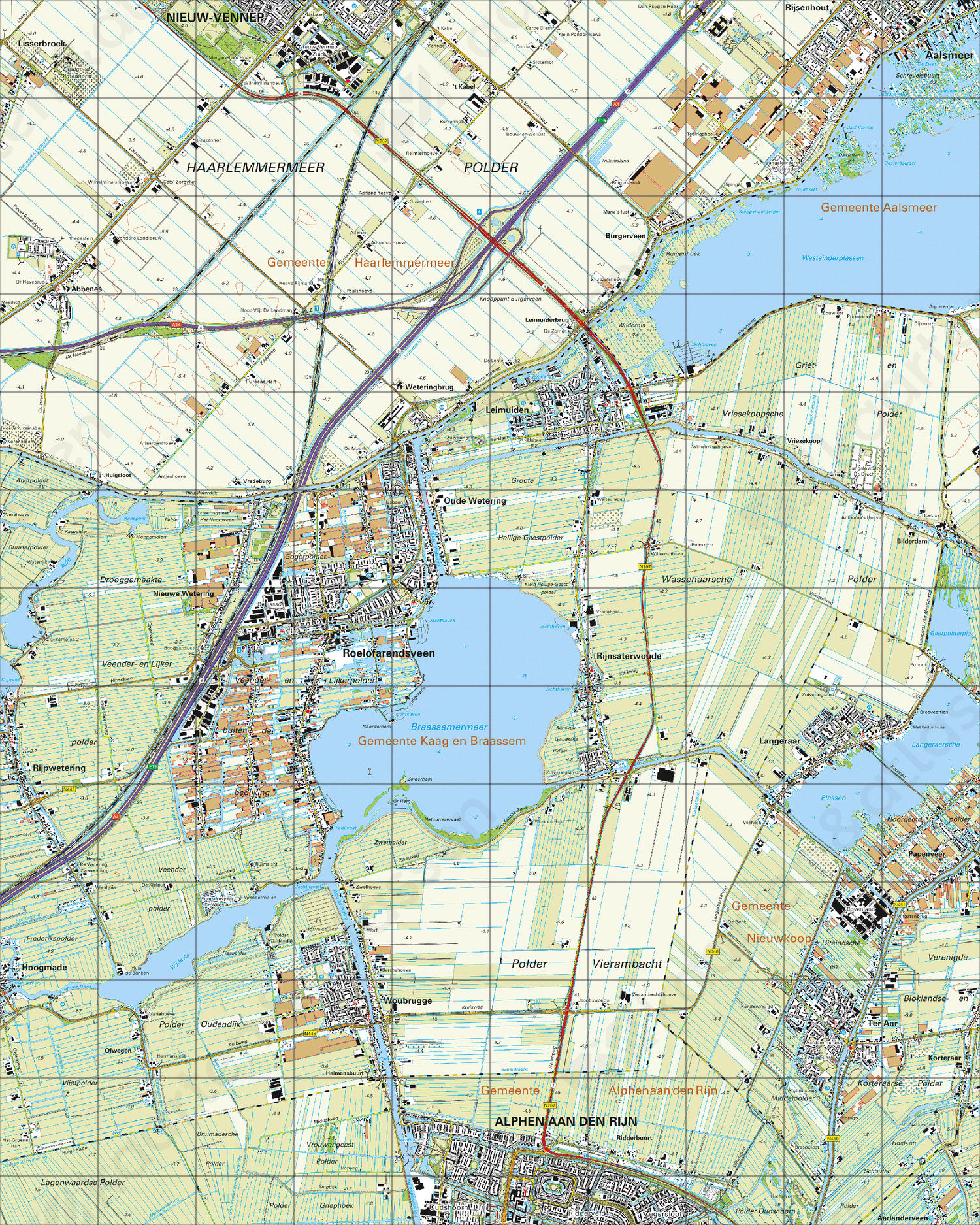 Topografische Kaart 31A Roelofarendsveen Digitale Topografische Kaart 31A Roelofarendsveen