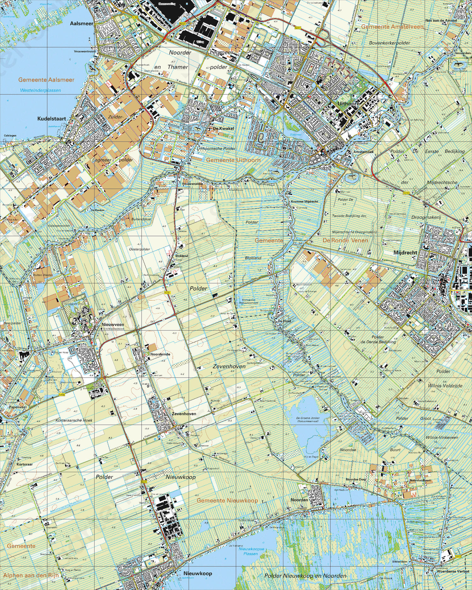 Digitale Topografische Kaart 31B Uithoorn