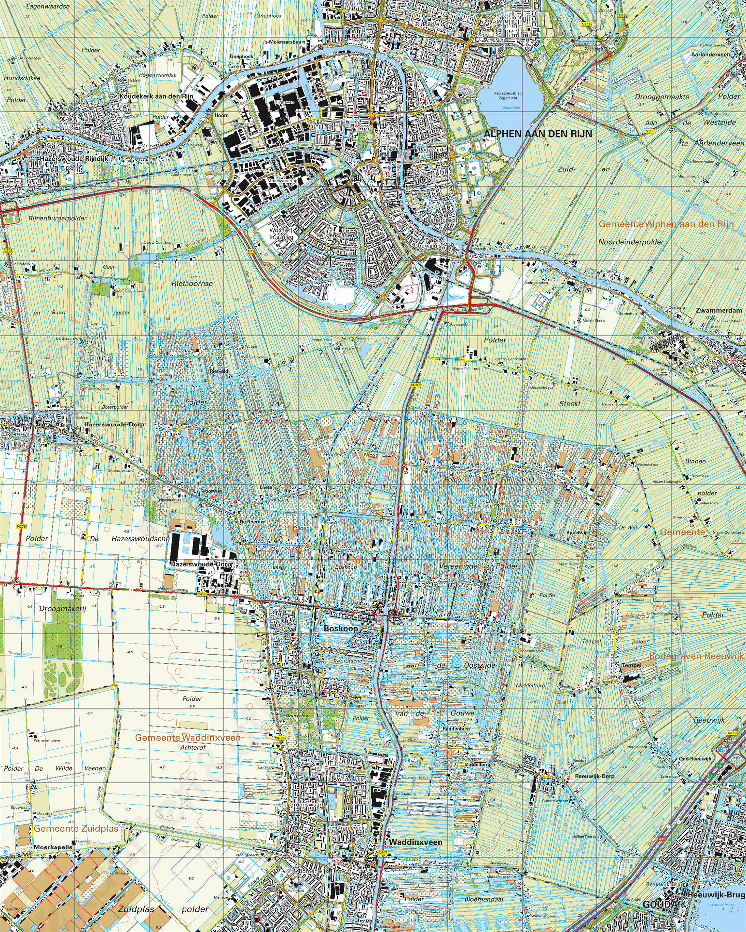 Digitale Topografische Kaart 31C Alphen aan den Rijn