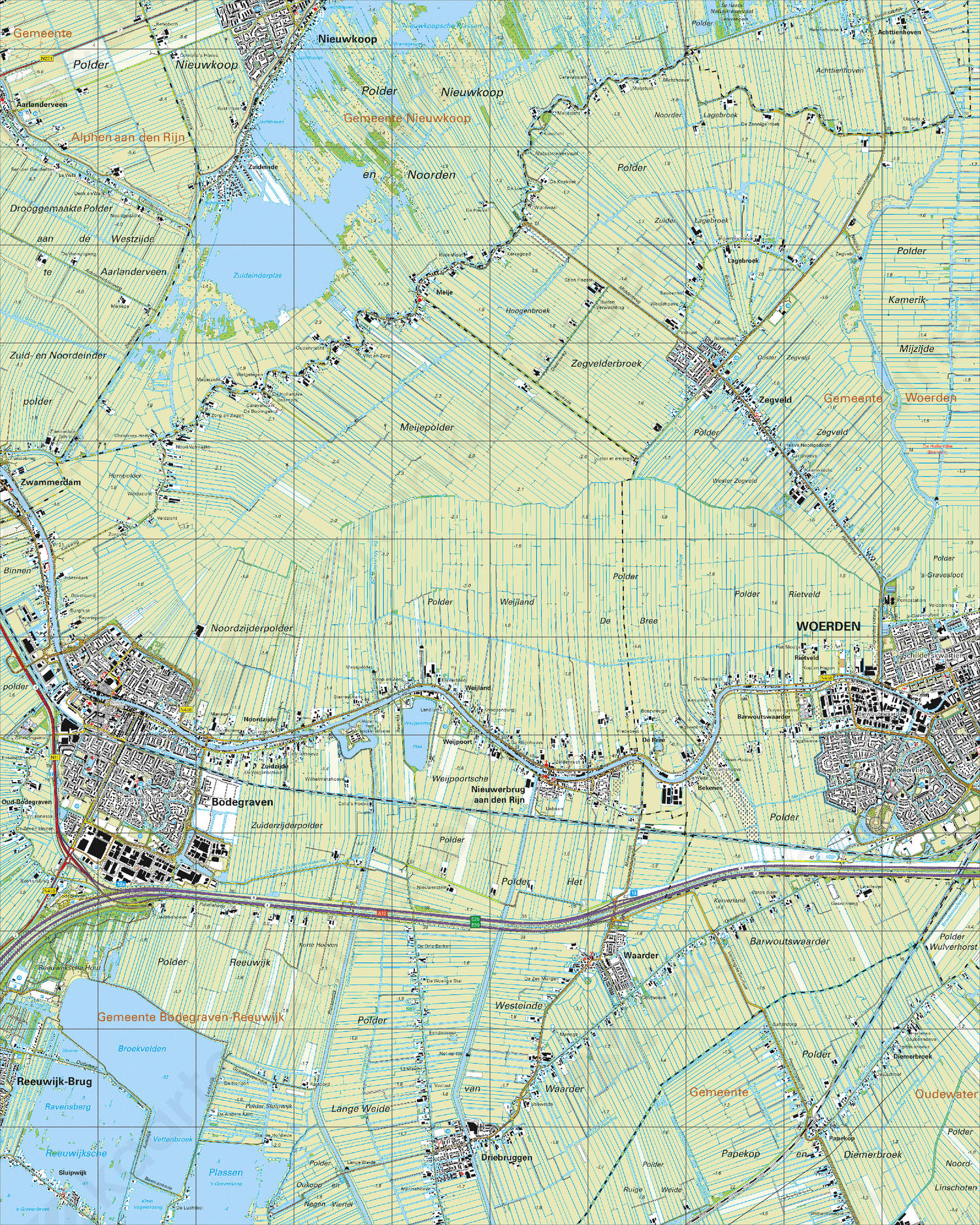 Topografische Kaart 31D Bodegraven