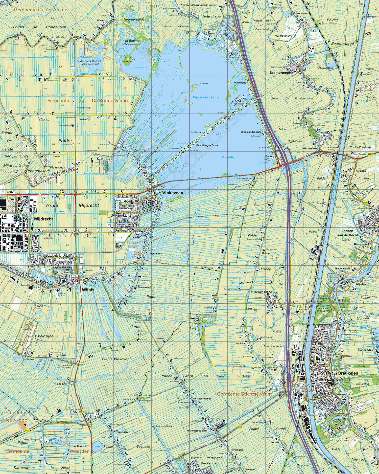 Digitale Topografische Kaart 31E Vinkeveen