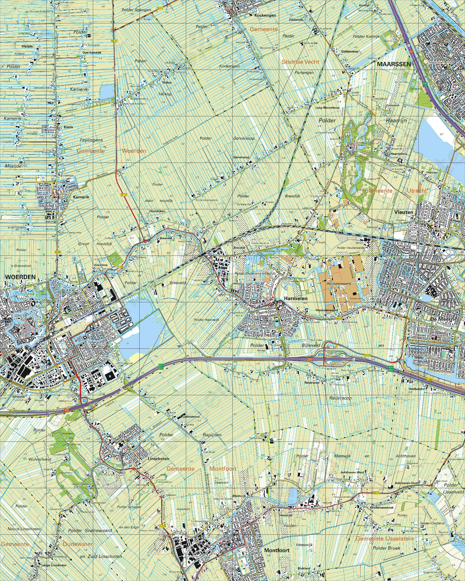 Topografische Kaart 31G Woerden