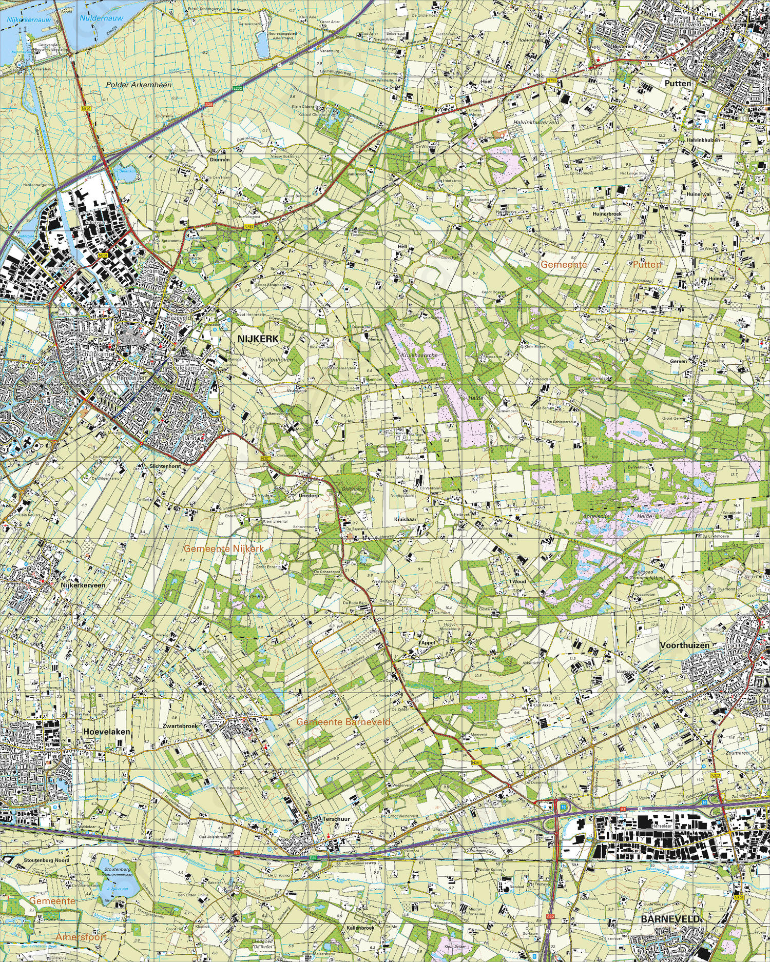 Topografische Kaart 32E Nijkerk Topografische Kaart 32E Nijkerk