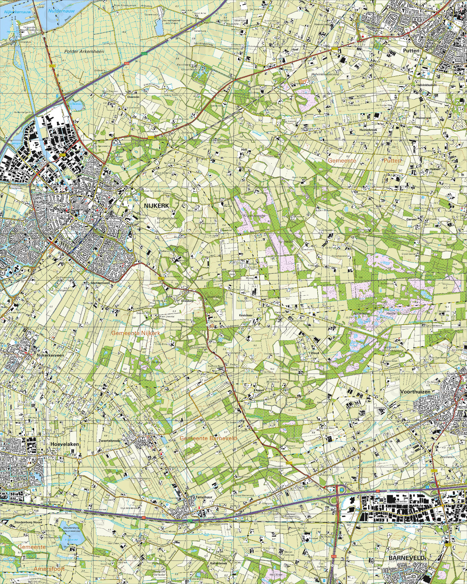 Digitale Topografische Kaart 32E Nijkerk