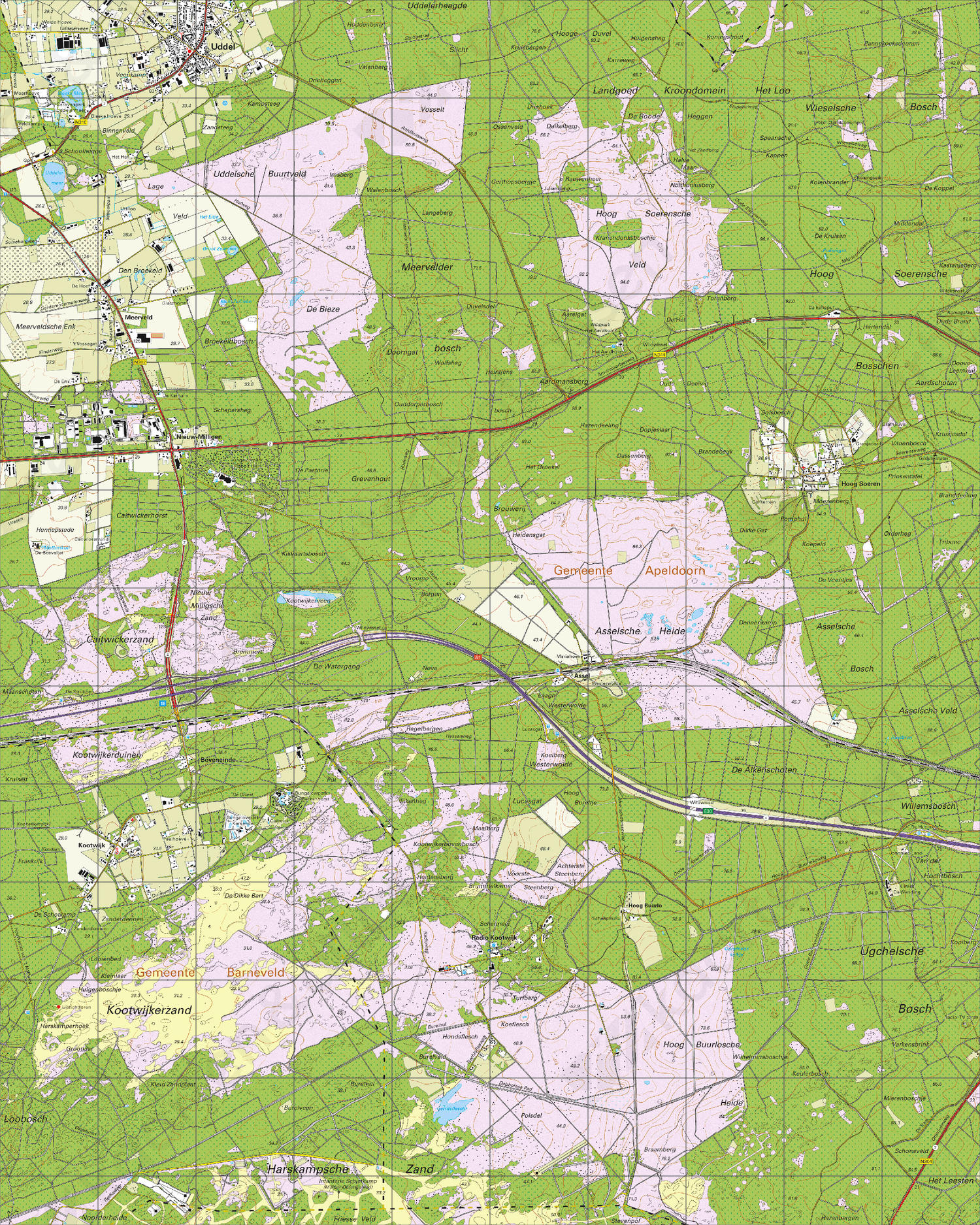 Topografische Kaart 33A Hoog Soeren Topografische Kaart 33A Hoog Soeren