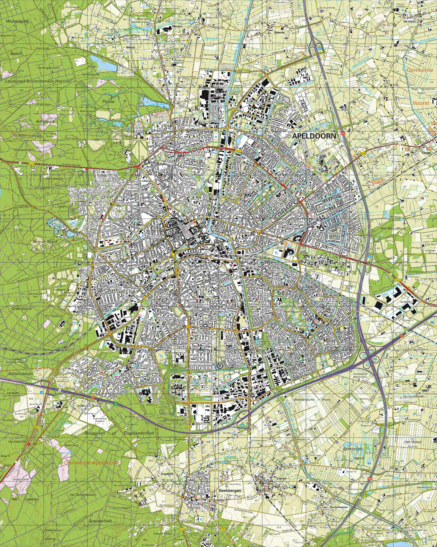 Topografische Kaart 33B Apeldoorn Digitale Topografische Kaart 33B Apeldoorn