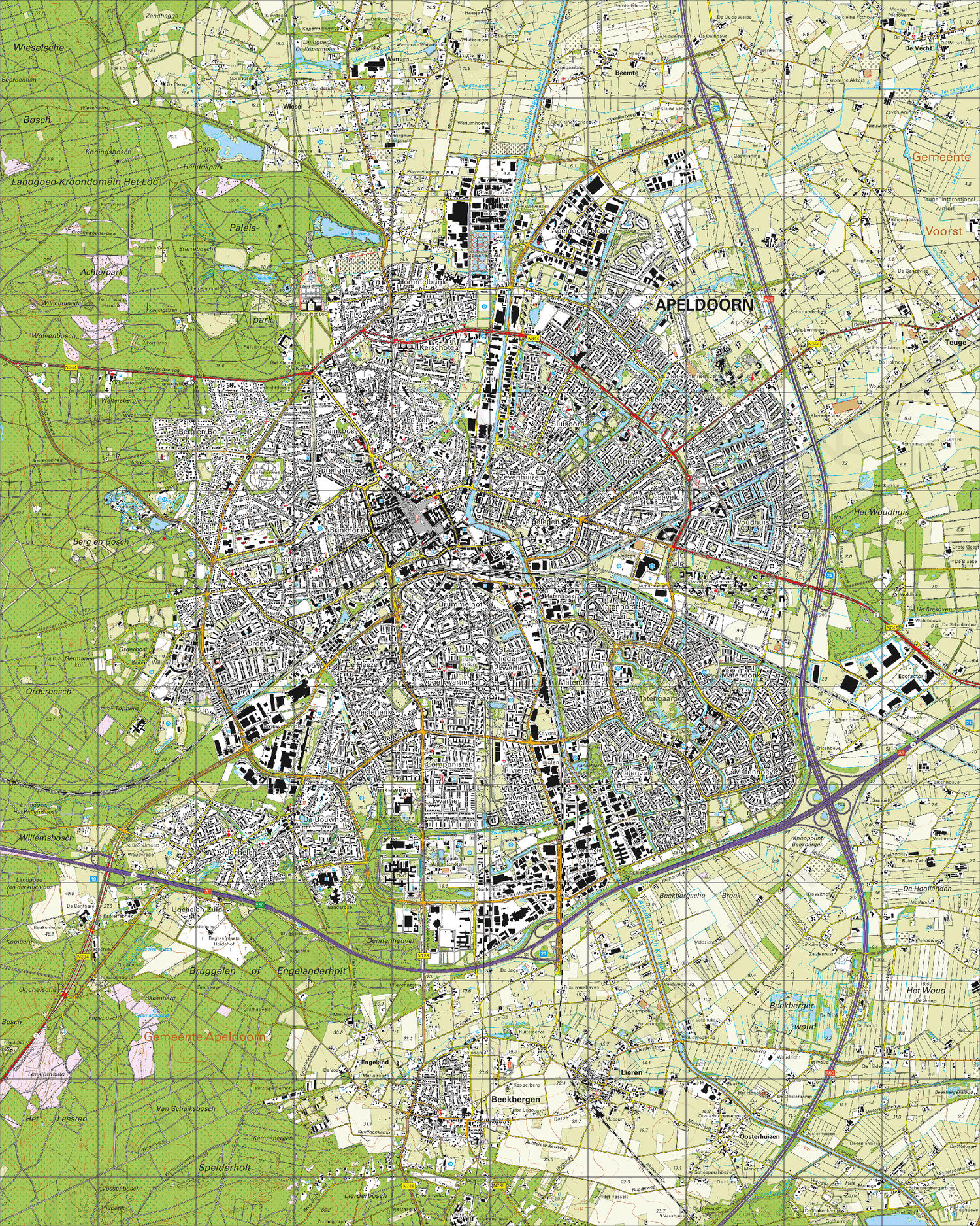 Digitale Topografische Kaart 33B Apeldoorn