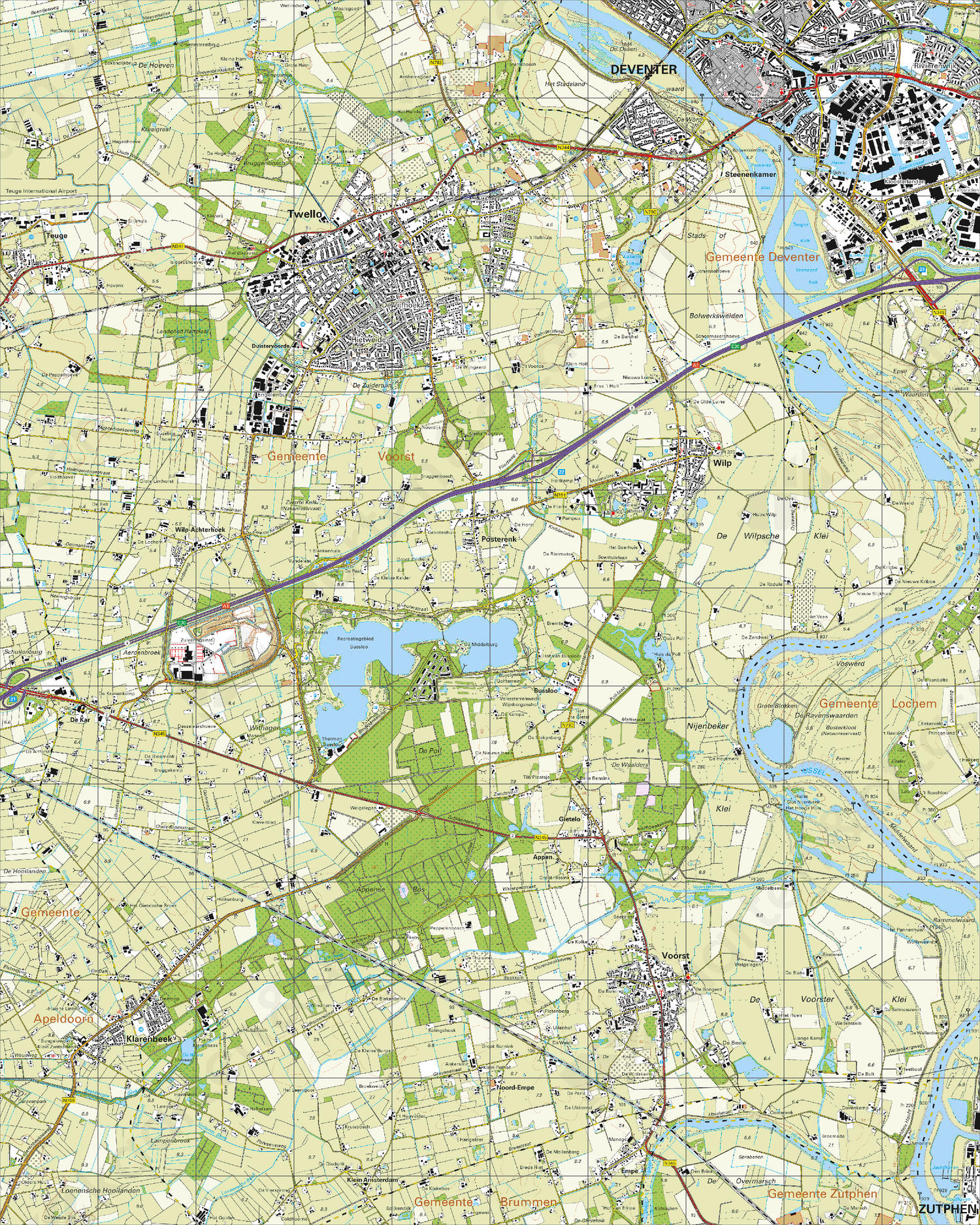 Digitale Topografische Kaart 33E Deventer