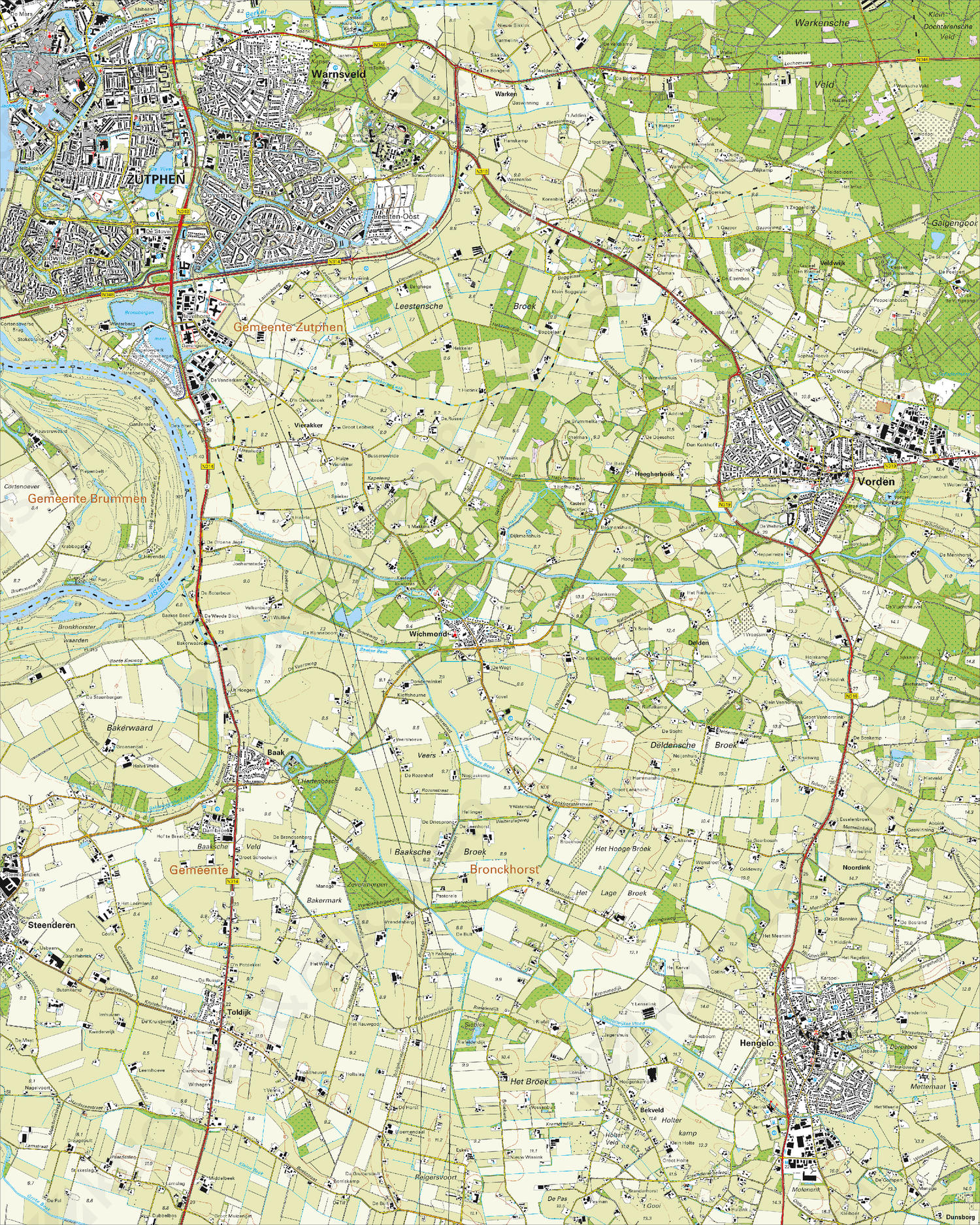 Topografische Kaart 33H Zutphen Topografische Kaart 33H Zutphen