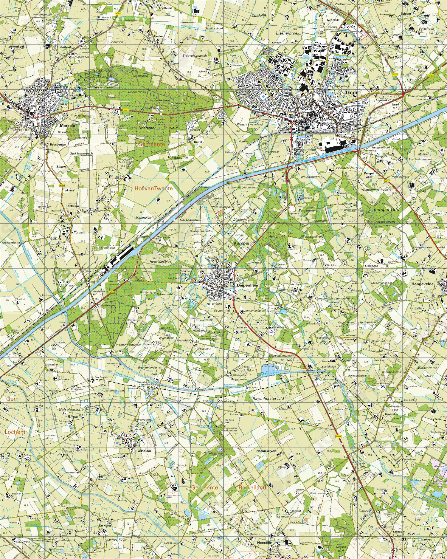 Topografische Kaart 34B Goor