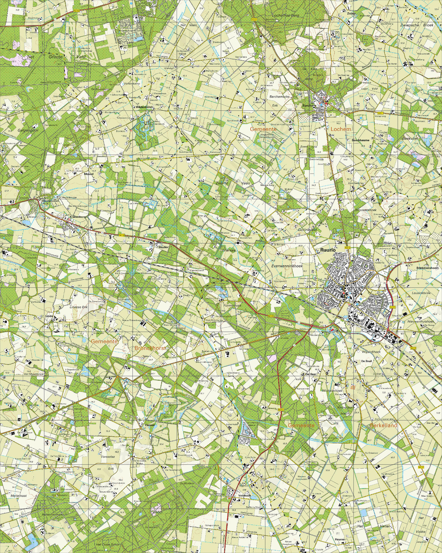 Topografische Kaart 34C Ruurlo Digitale Topografische Kaart 34C Ruurlo