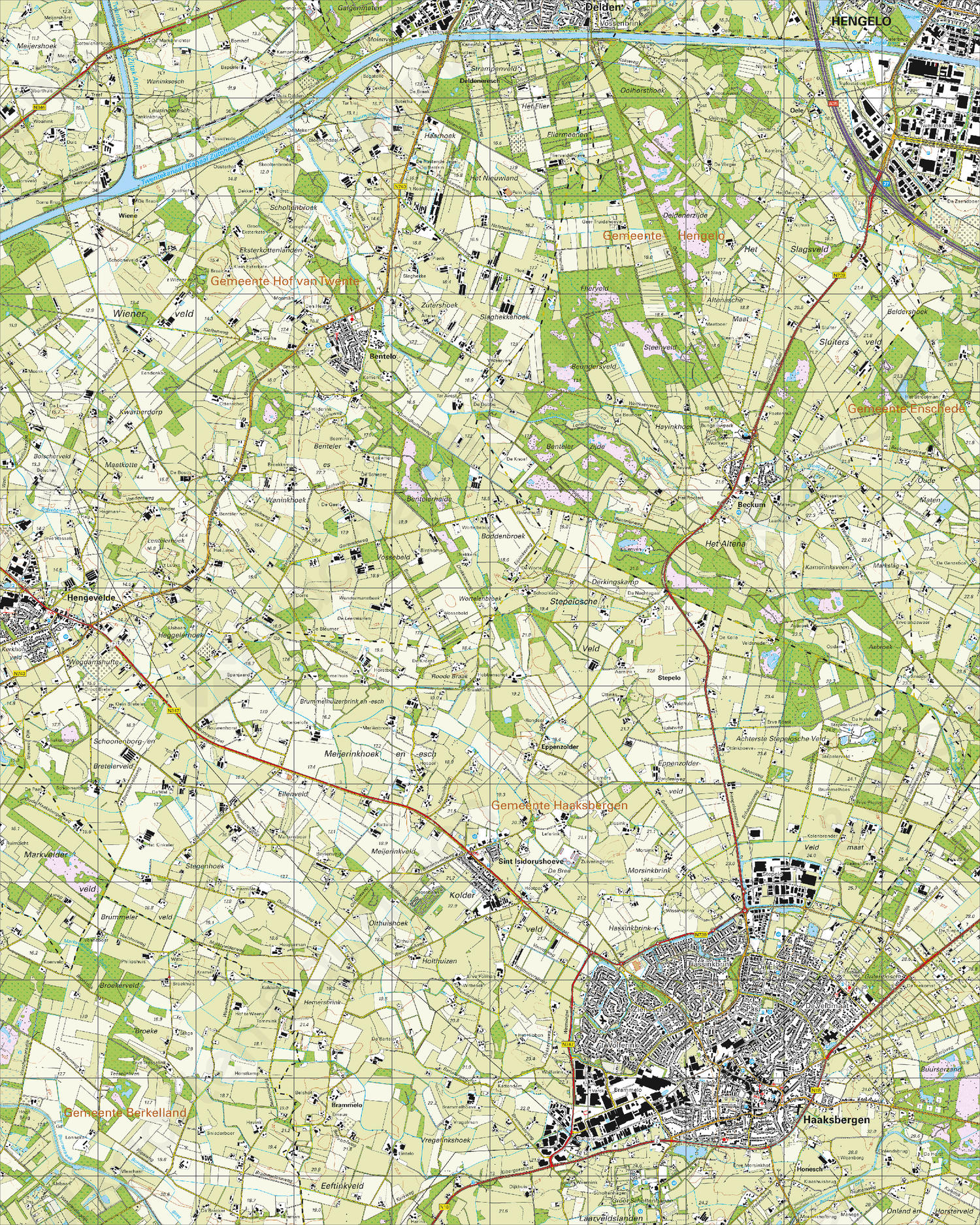 Topografische Kaart 34E Haaksbergen Topografische Kaart 34E Haaksbergen