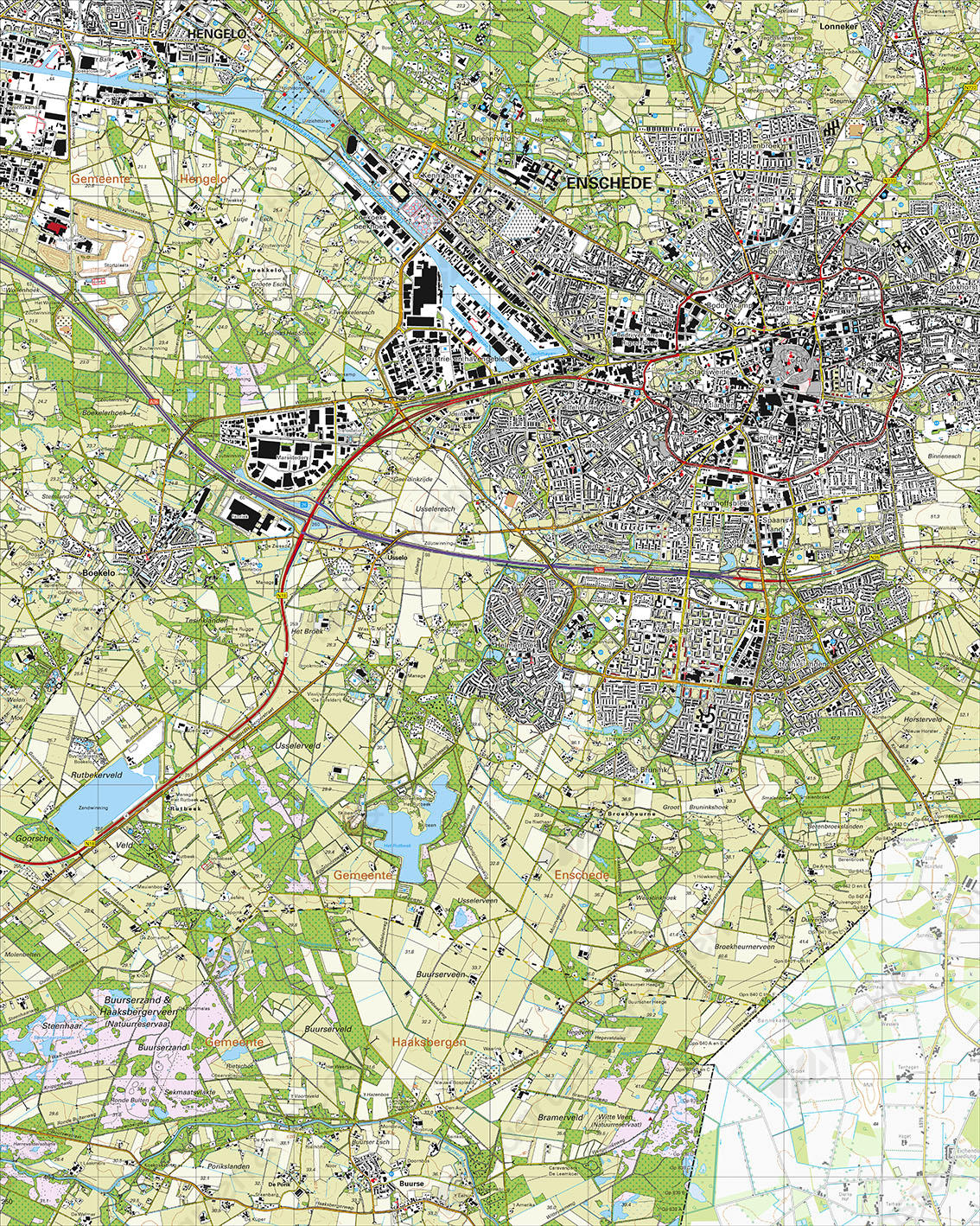 Digitale Topografische Kaart 34F Enschede