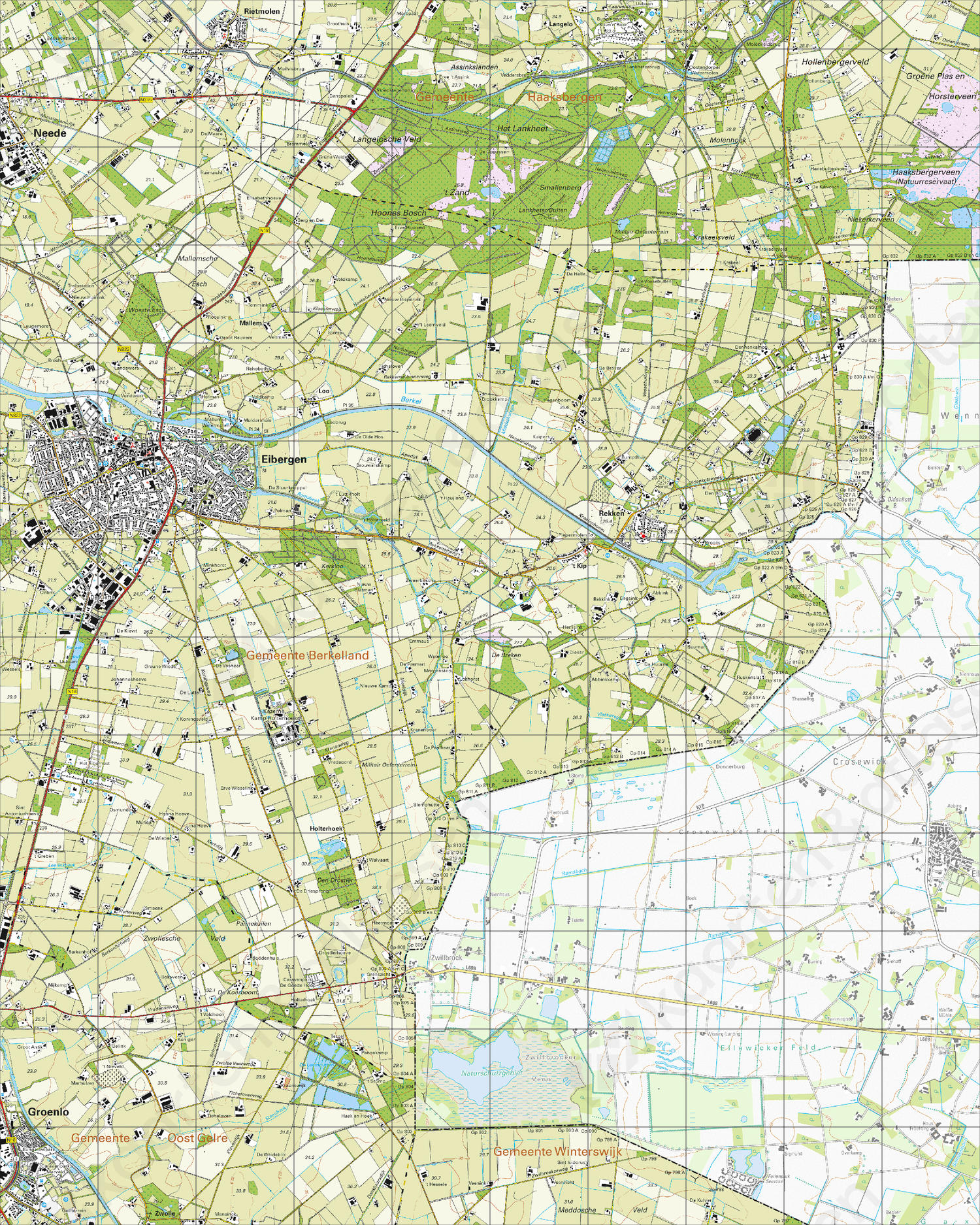 Topografische Kaart 34G Eibergen Digitale Topografische Kaart 34G Eibergen