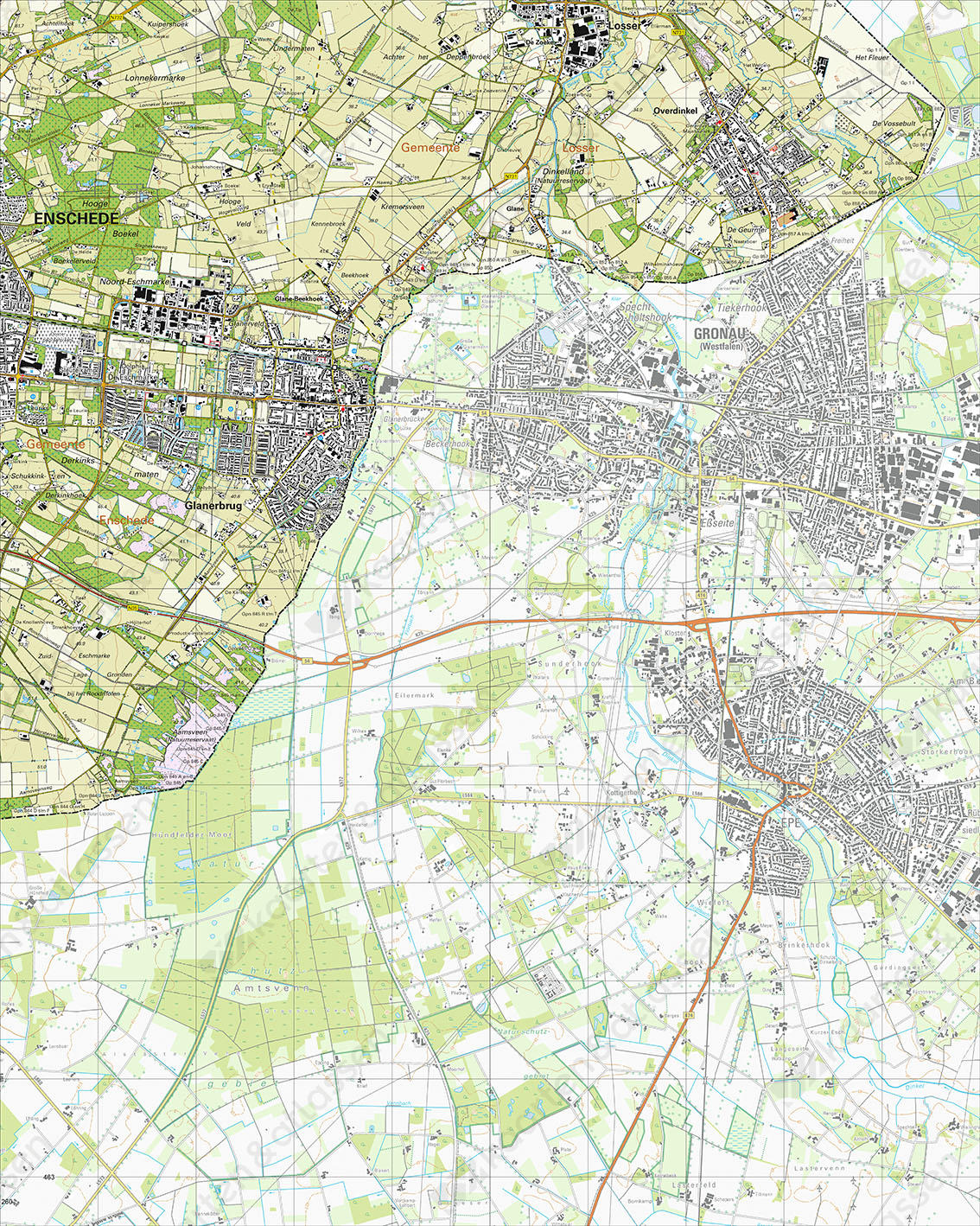 Digitale Topografische Kaart 35A Glanerbrug