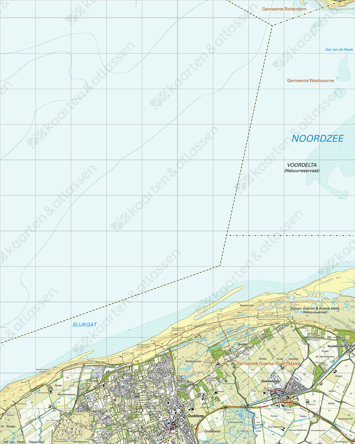 Digitale Topografische Kaart 36H Ouddorp 