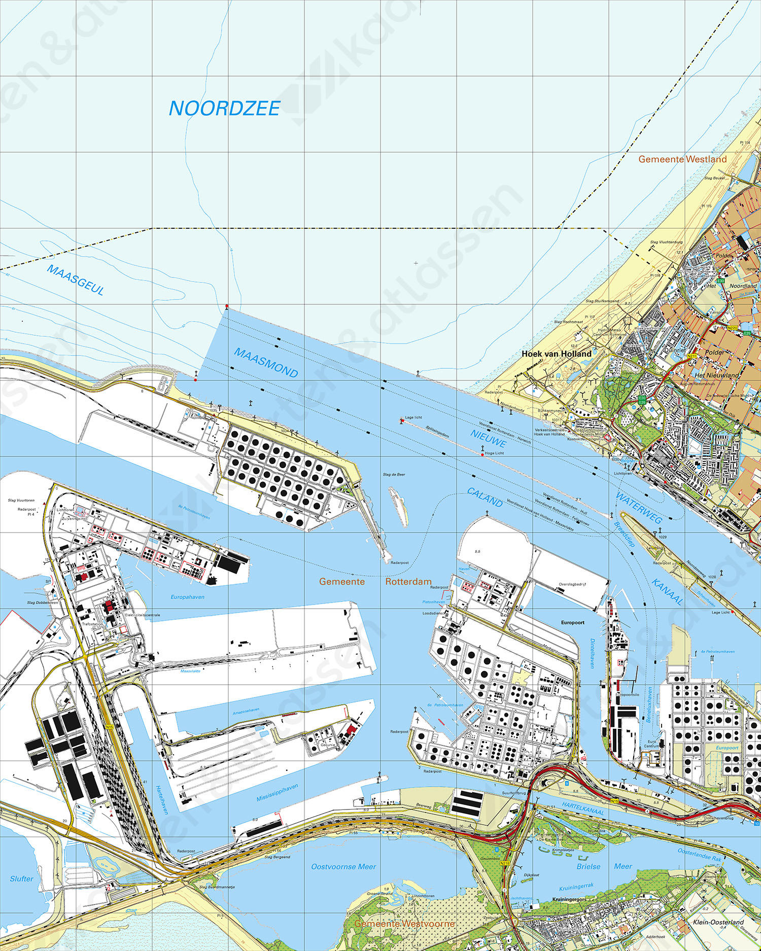 Topografische Kaart 37A Hoek van Holland