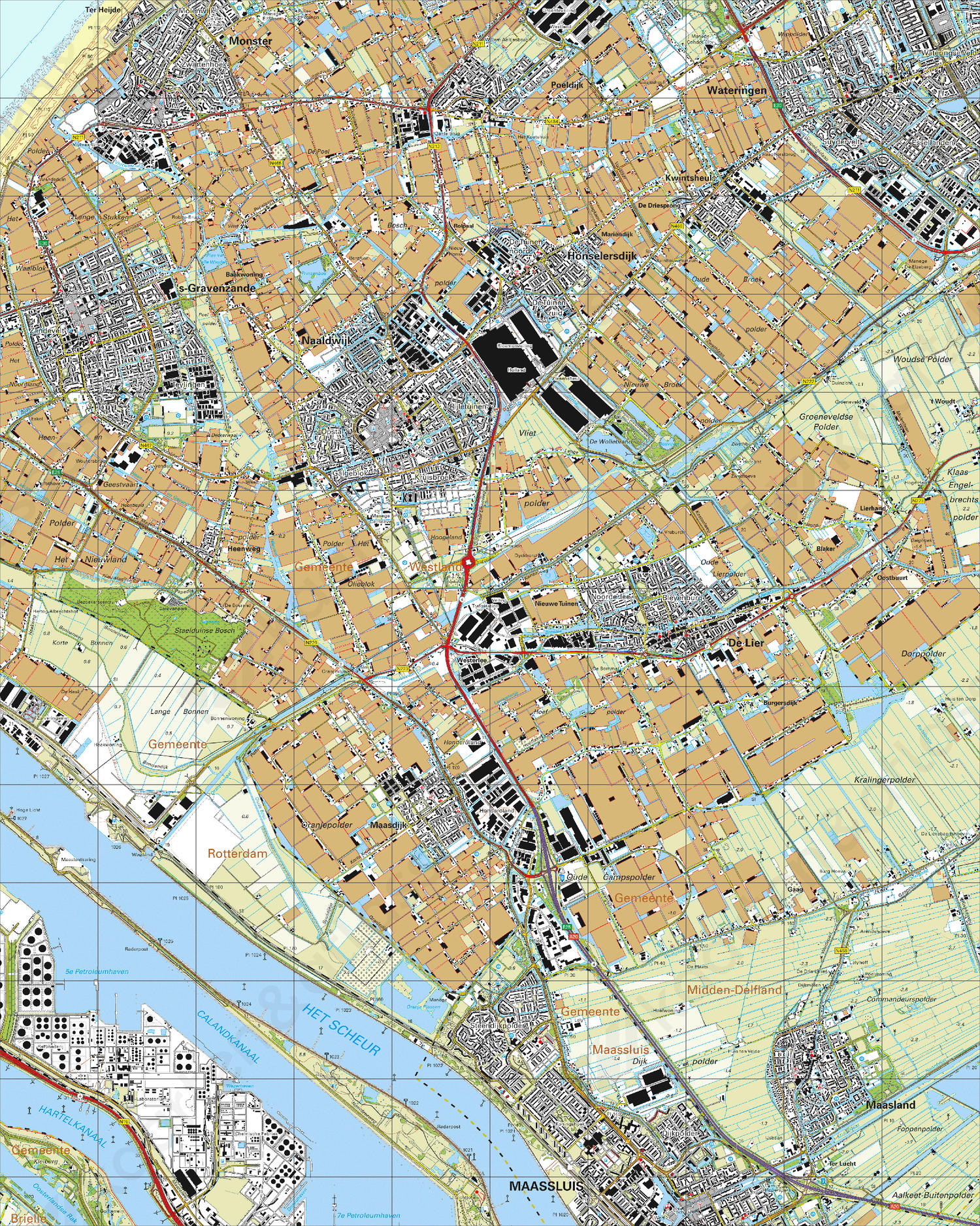 Digitale Topografische Kaart 37B Naaldwijk