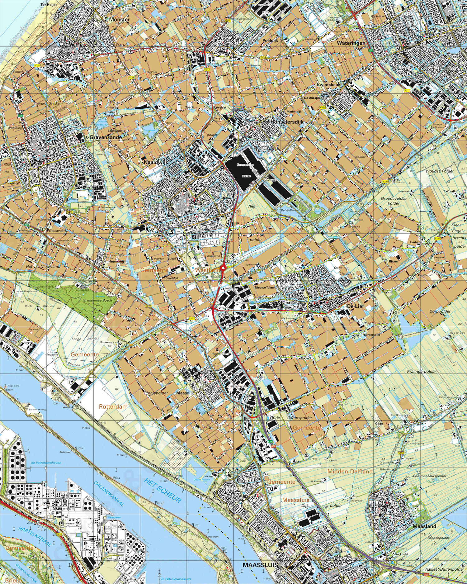 Topografische Kaart 37B Naaldwijk