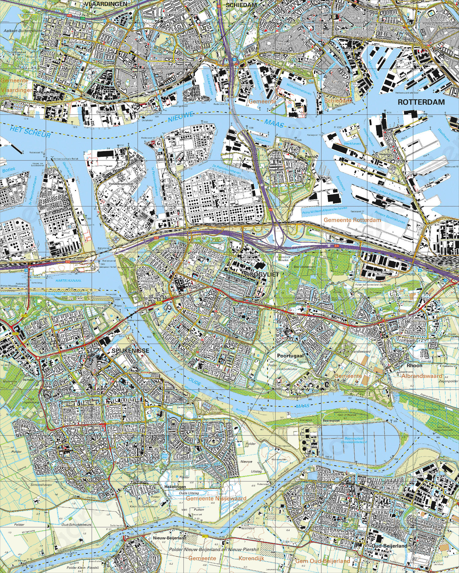 Topografische Kaart 37G Hoogvliet