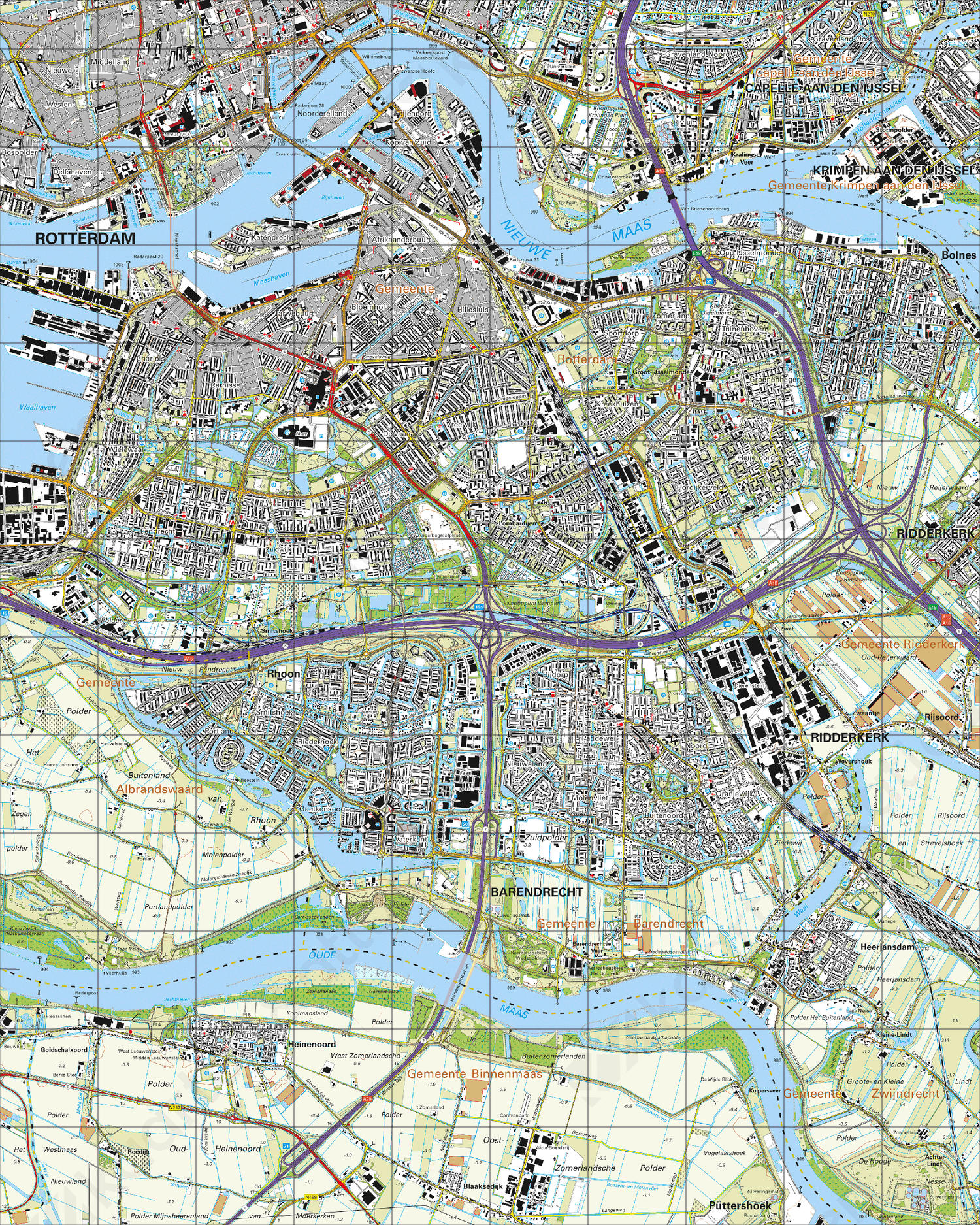Digitale Topografische Kaart 37H Rotterdam