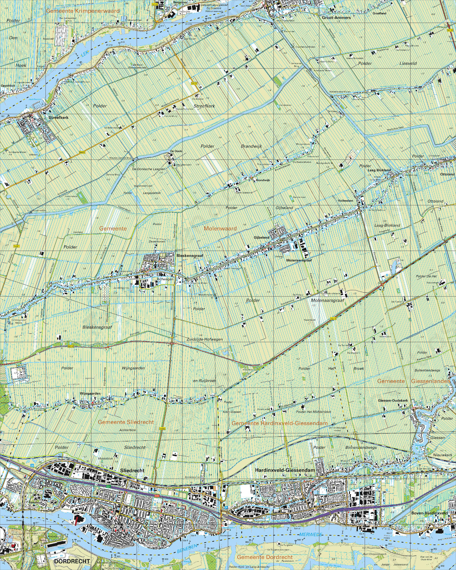 Digitale Topografische Kaart 38D Sliedrecht