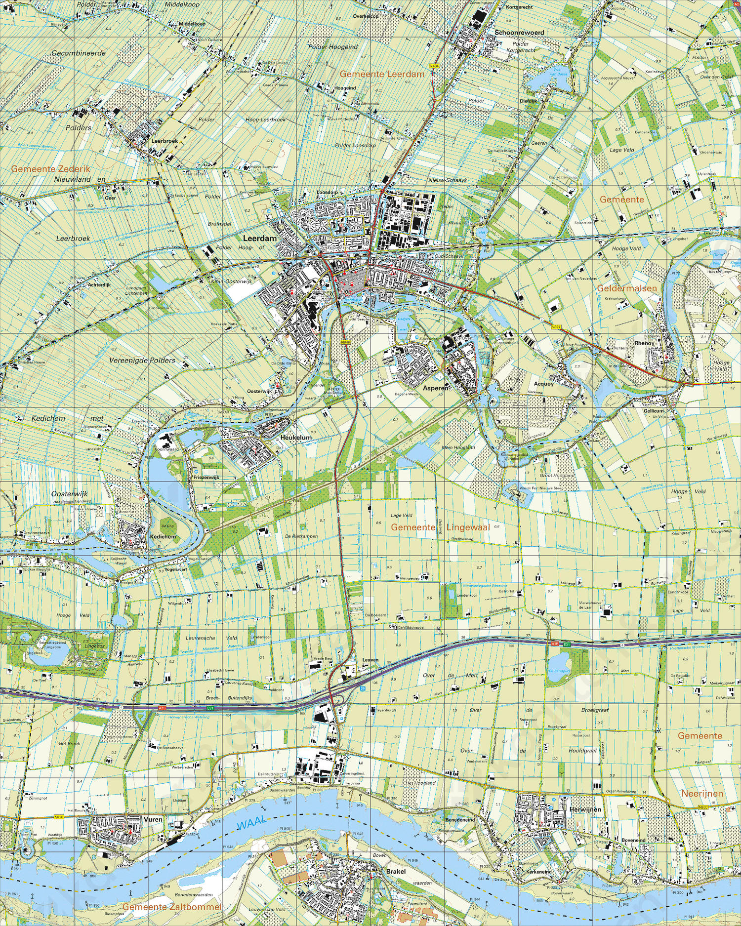 Topografische Kaart 38H Leerdam Topografische Kaart 38H Leerdam